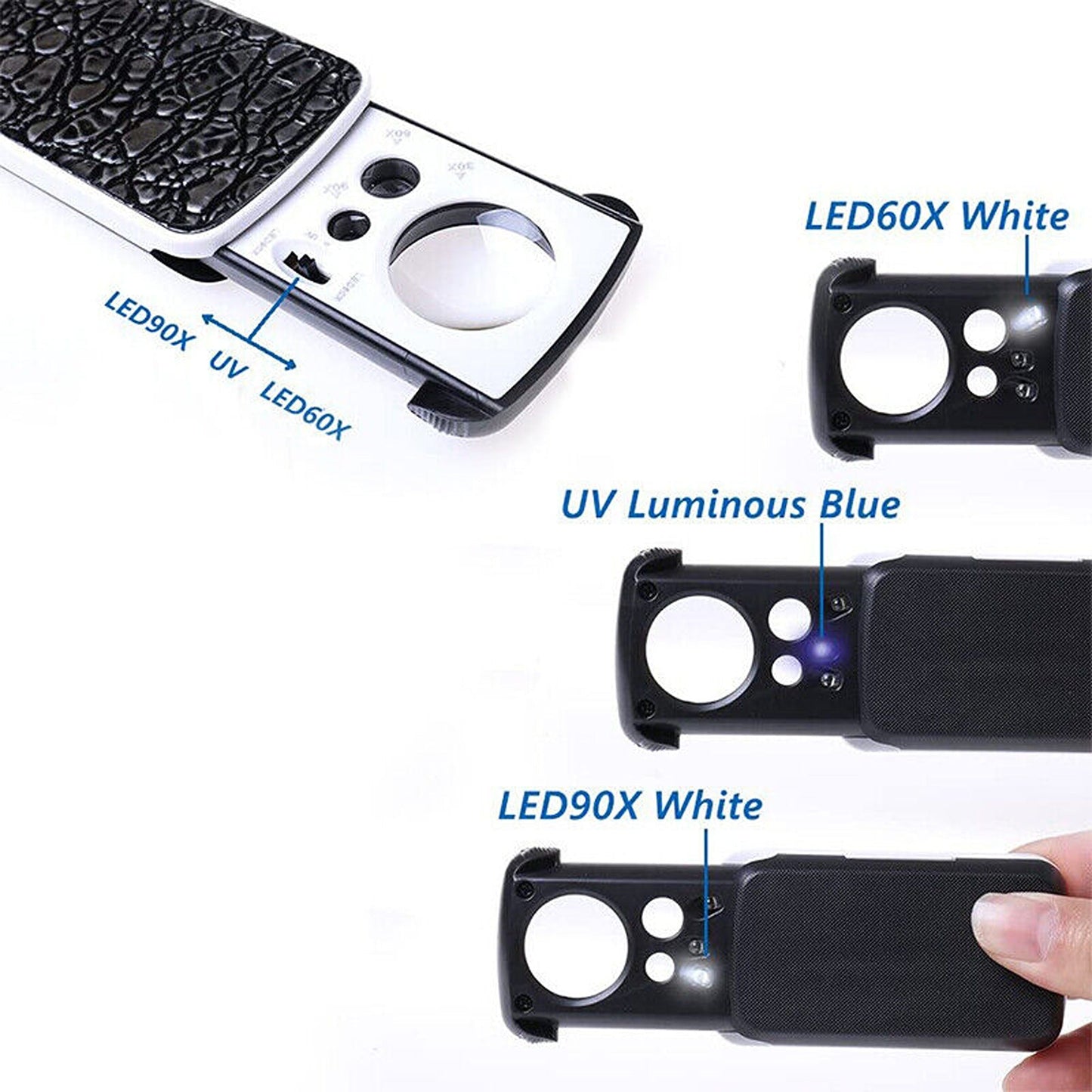 Jeweler Loupe with LED Light and Magnifying Glass Lens