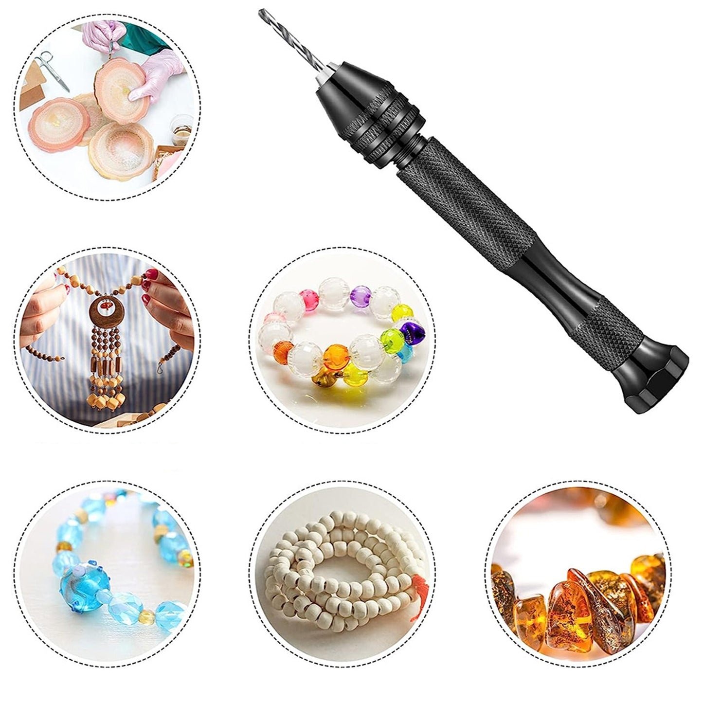 49pcs Precision Mini Hand Drill Set Twist Bits for DIY Woodworking