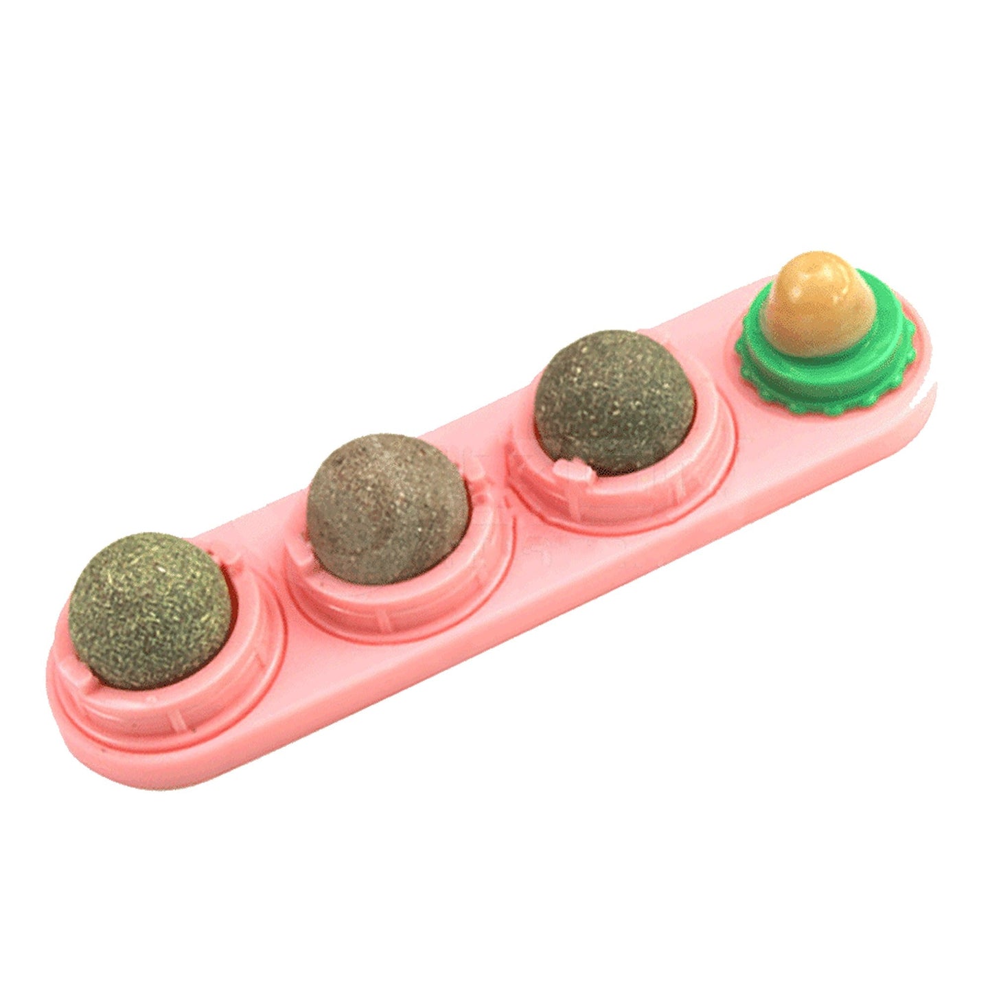 Wall Mount Catnip Ball Toy for Cats - Digestion Helping Solid Nutrition