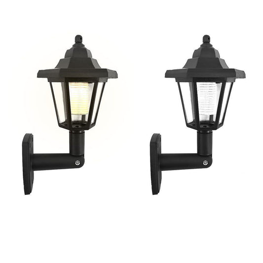LED Lantern Solar Powered Wall Lights for Outdoor Landscape and Garden