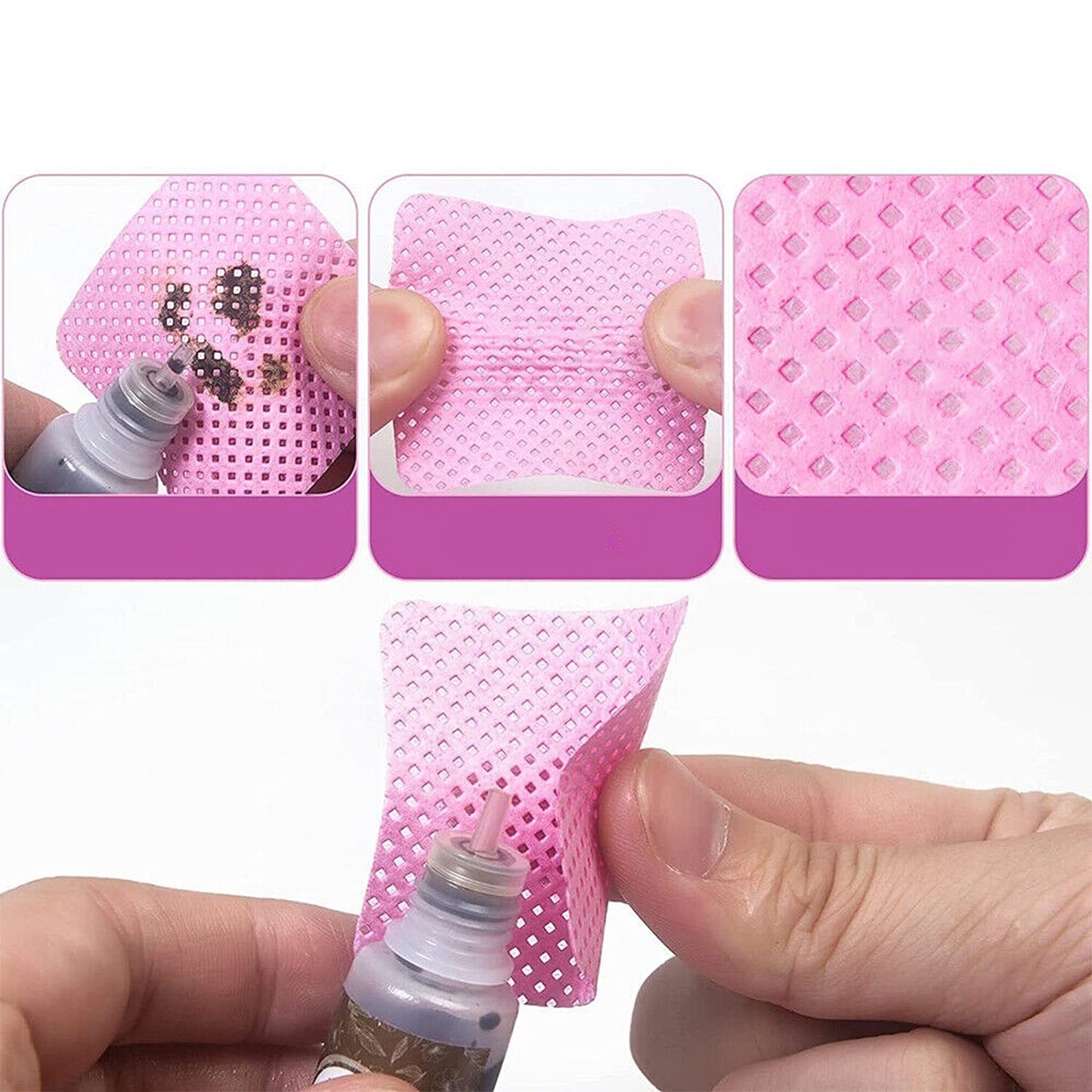 Nail Polish Remover Pads Lint-Free Manicure and Pedicure Cleaner