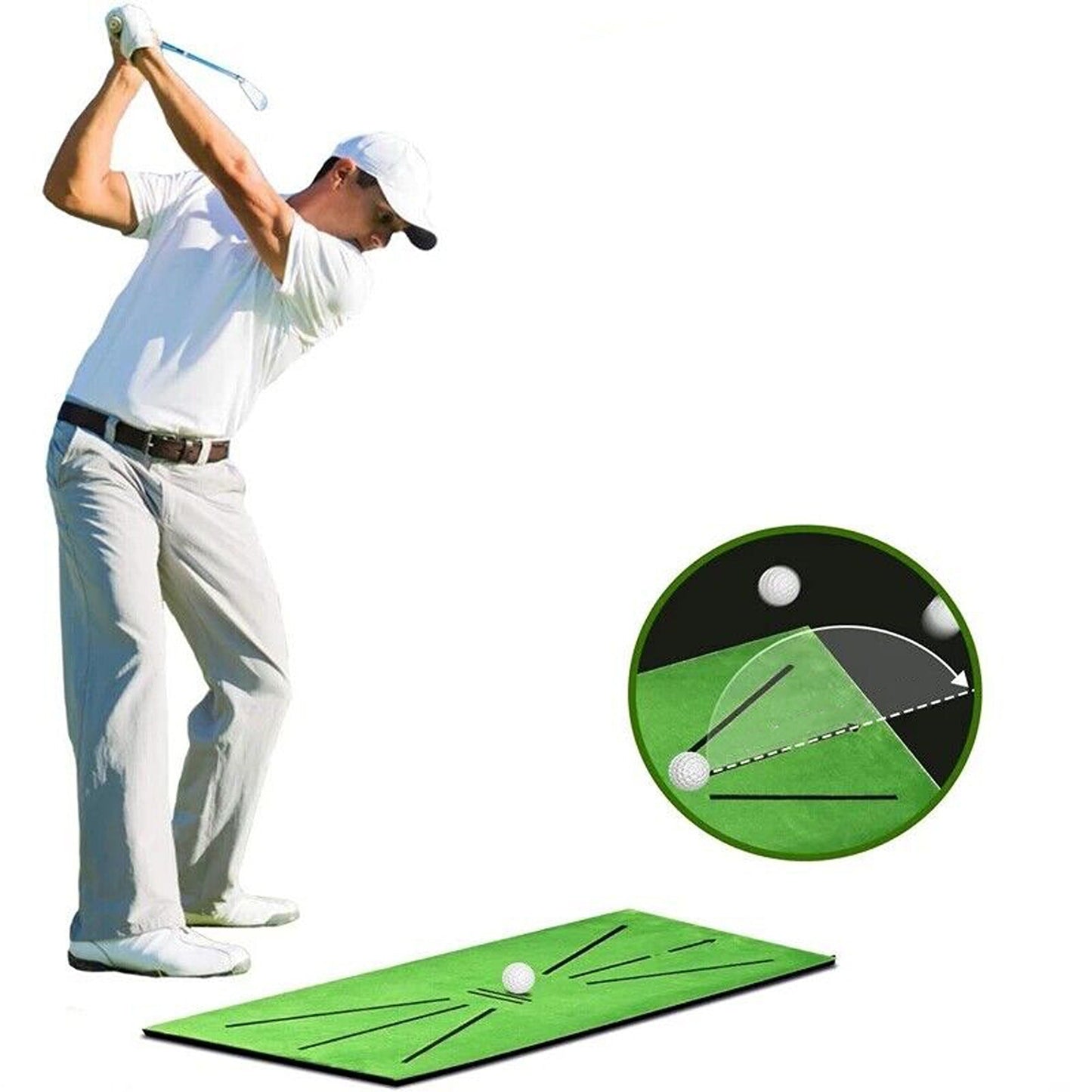 1 Set Golf Training Mat Set for Swing Detection Practice