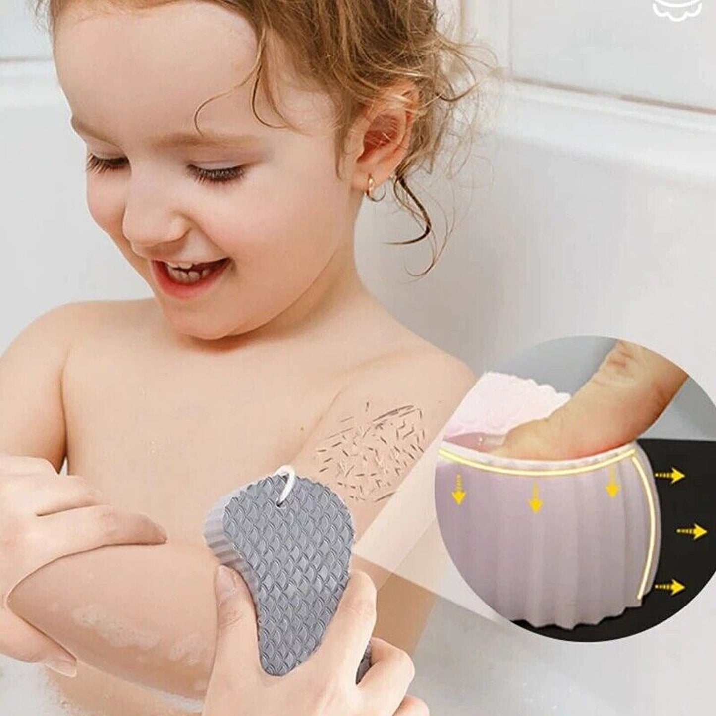 Super Soft Exfoliating Bath and Body Shower Sponge with Hook