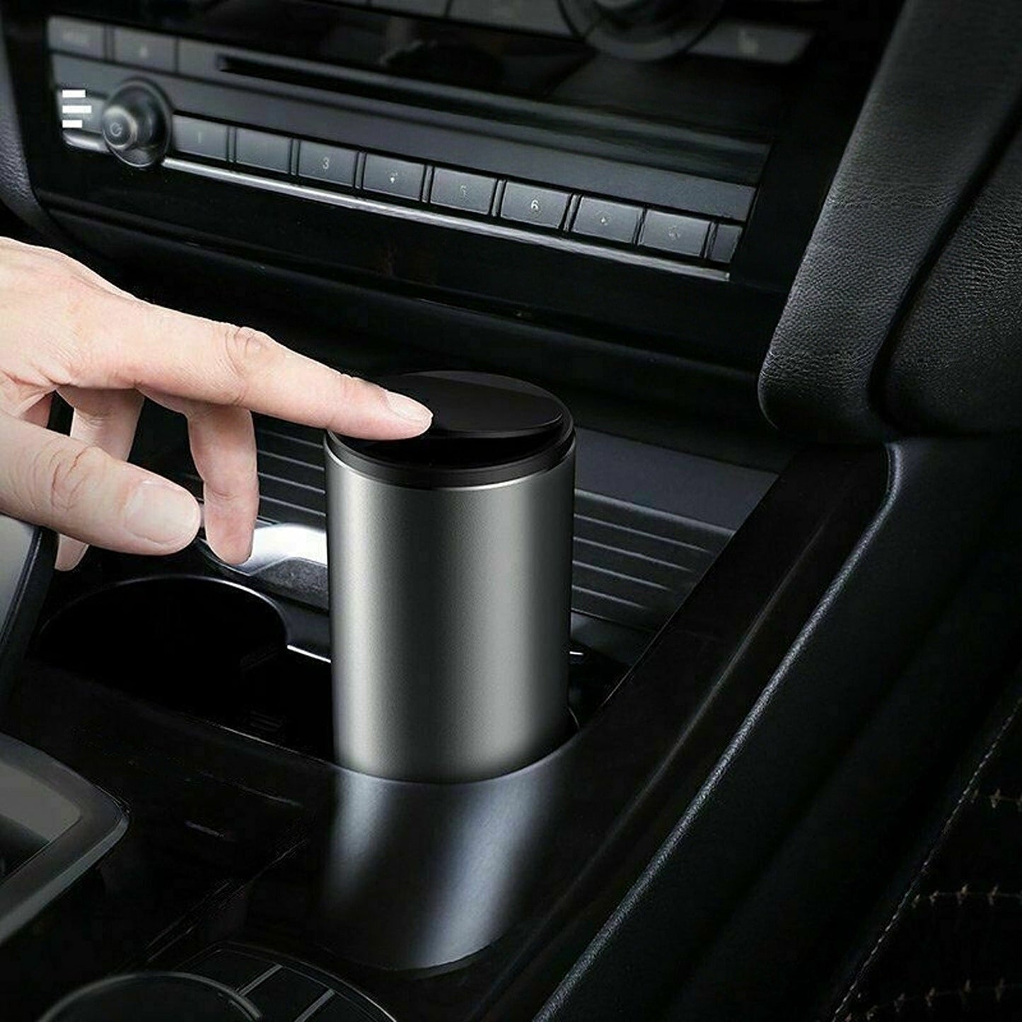 Auto Car Wastebasket Rubbish Bin Holder Trash Dust Case Can