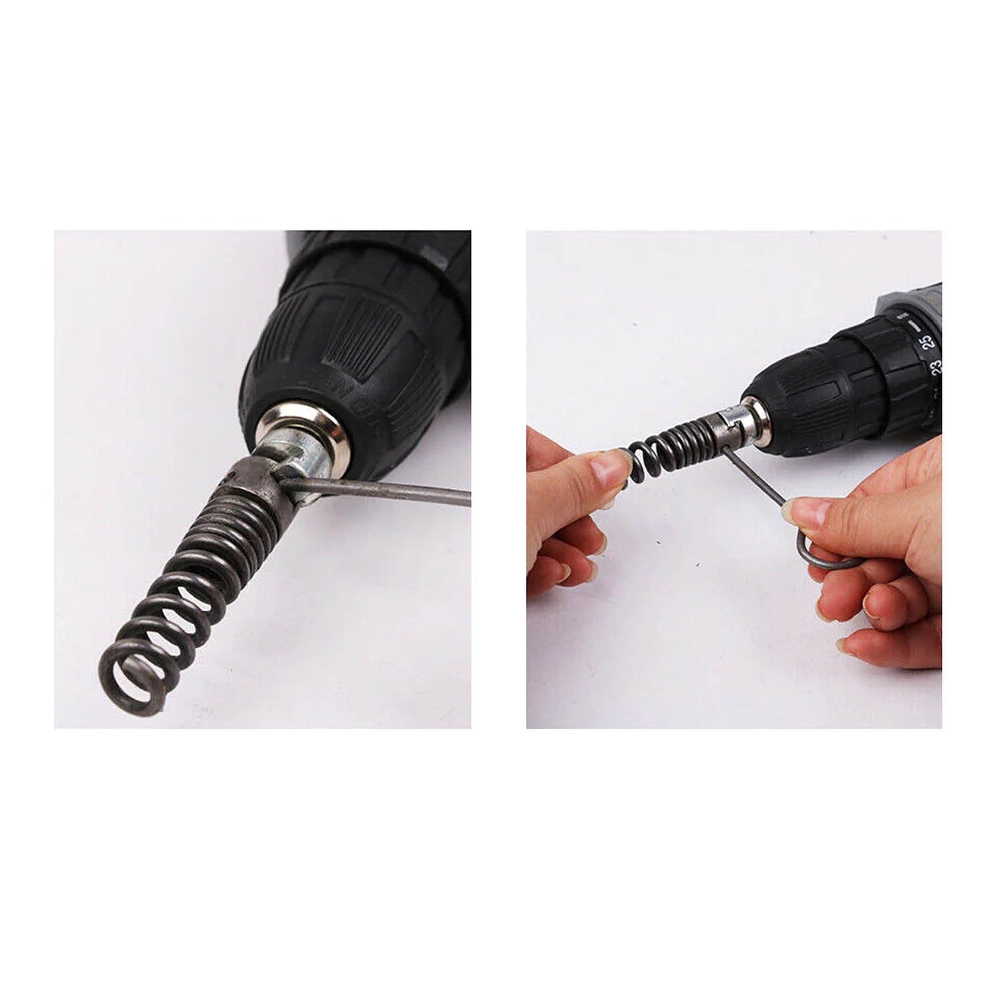 Plumbing Drain Snake with 6 Drill Bits for Pipe Cleaning 12M