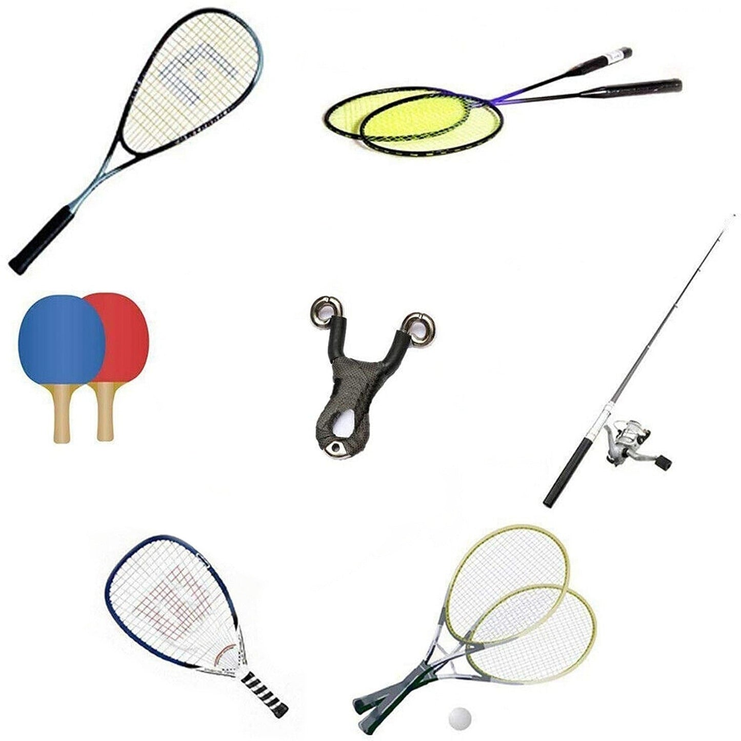 8pcs Anti-slip Sweatband Racket Grip Tape Tennis Badminton Squash