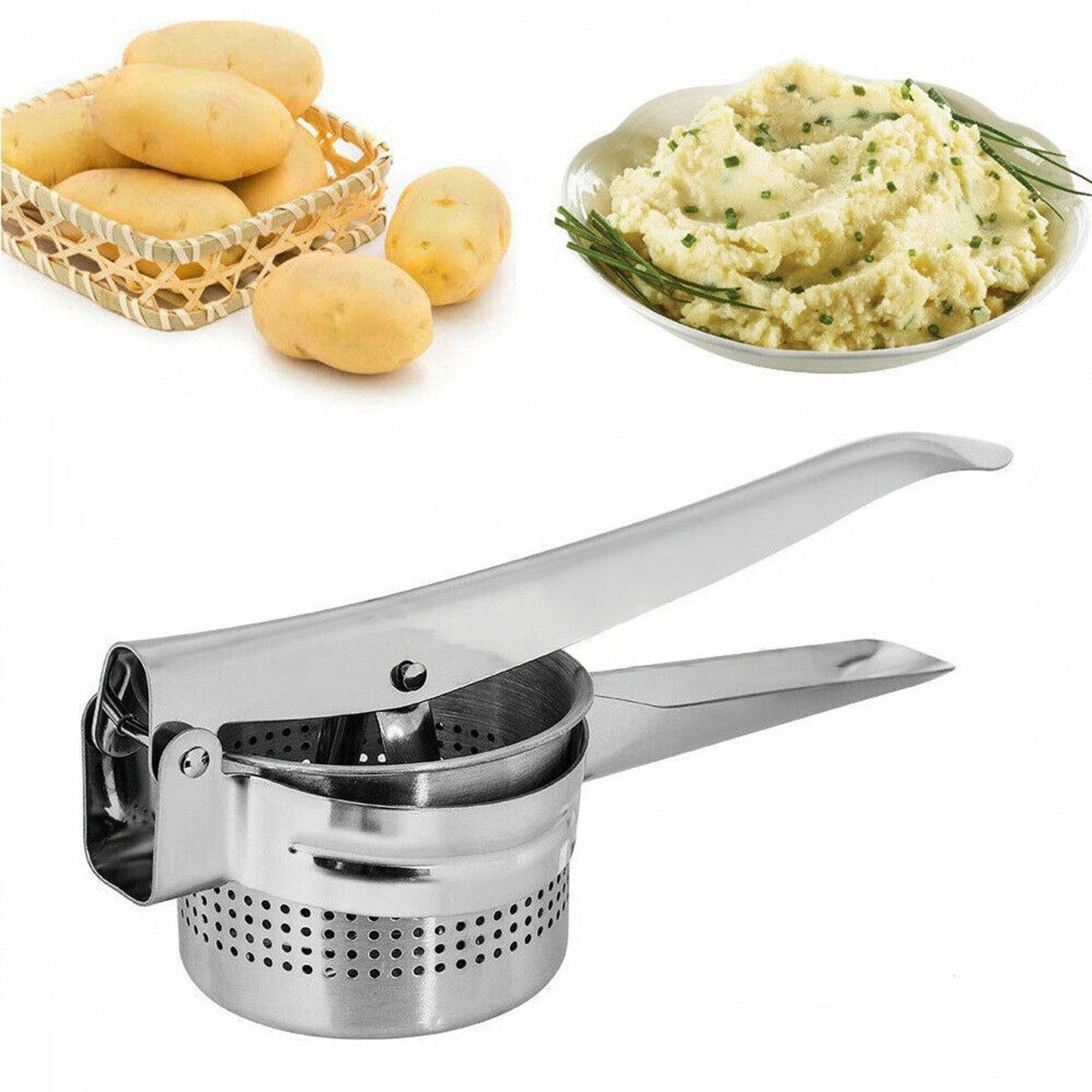 Gourmet Stainless Fruit and Vegetable Ricer Masher for Gnocchi