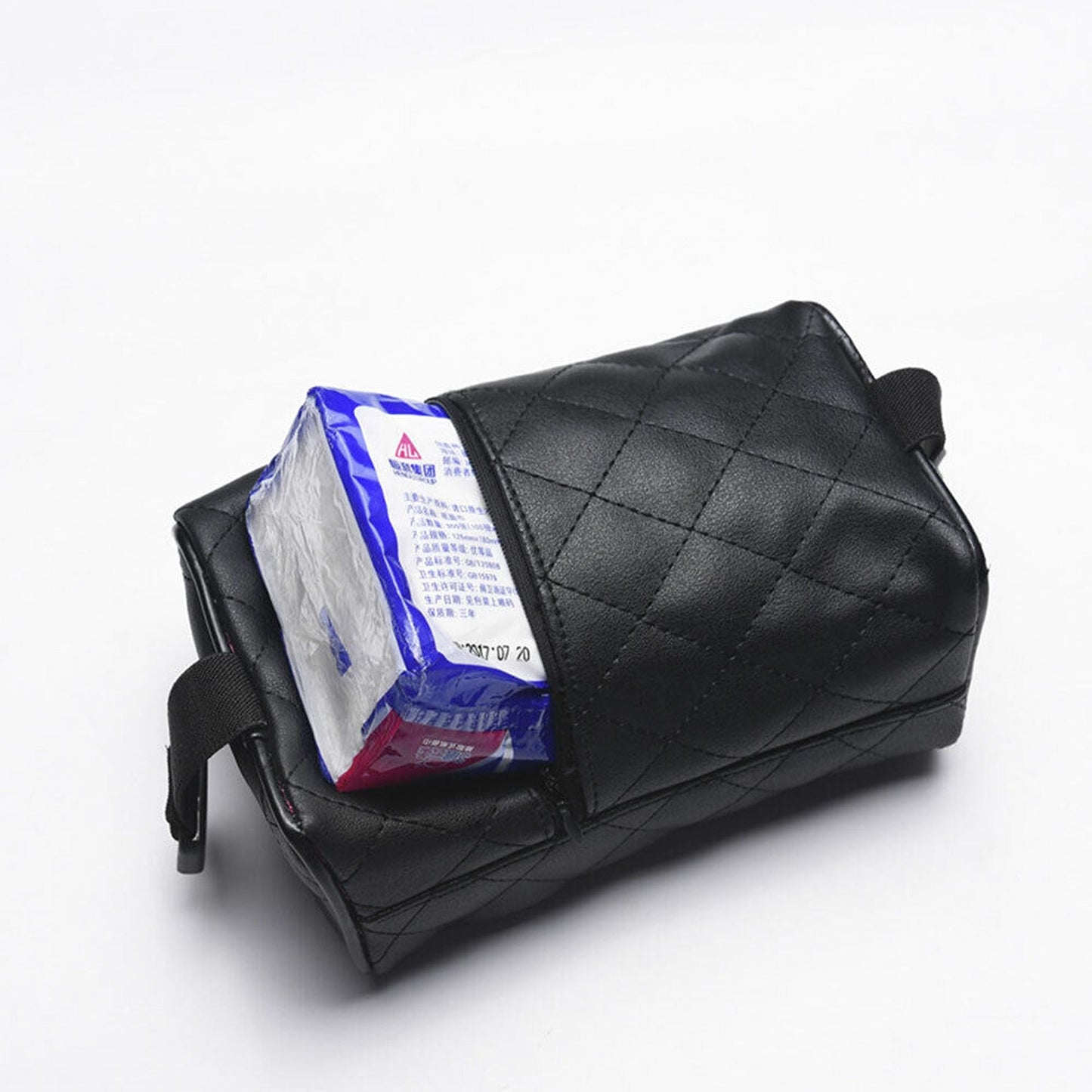 Car Seat Faux Leather Hanging Tissue Box Paper Holder