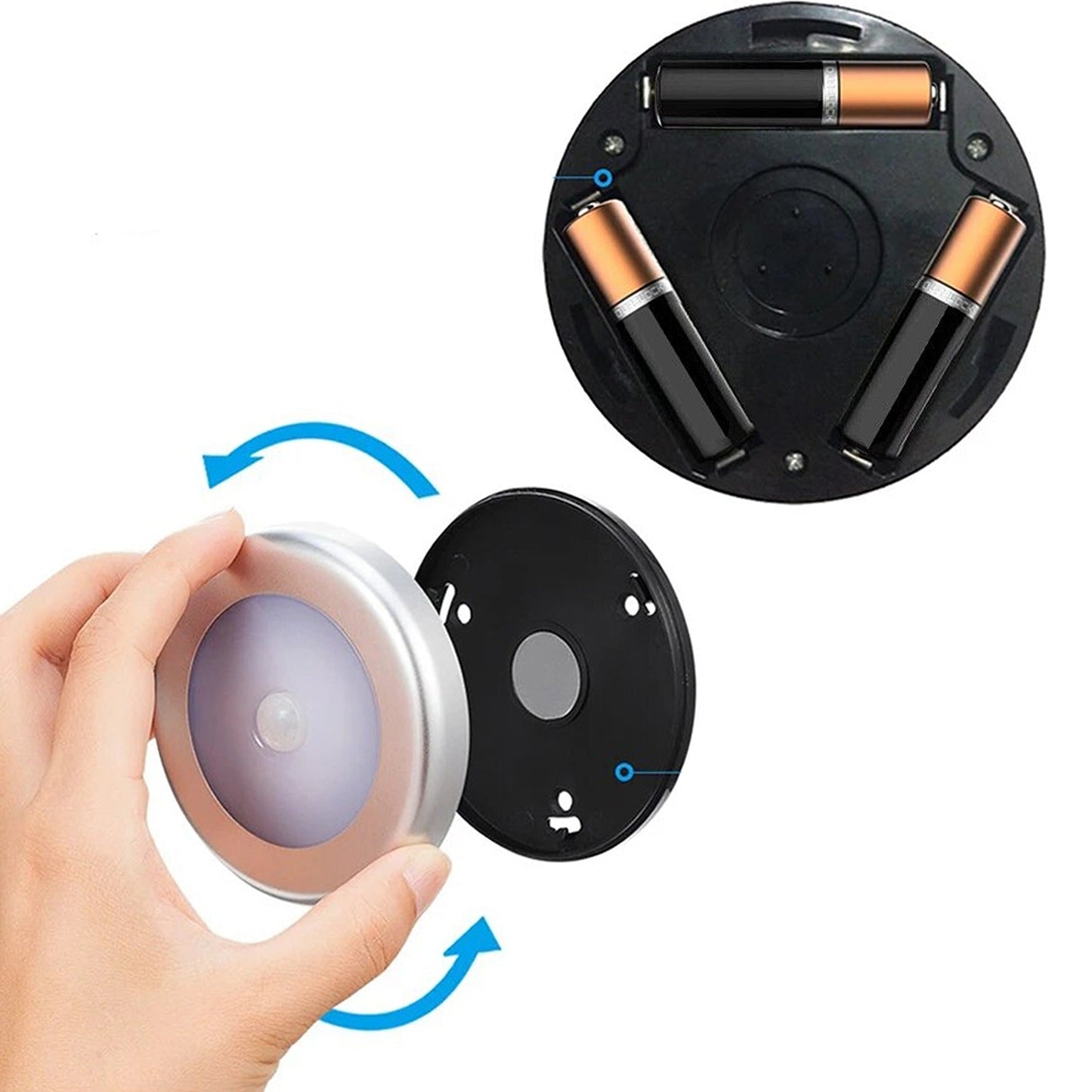 3pcs Motion Sensor Night Lamp Indoor Light Battery Operated