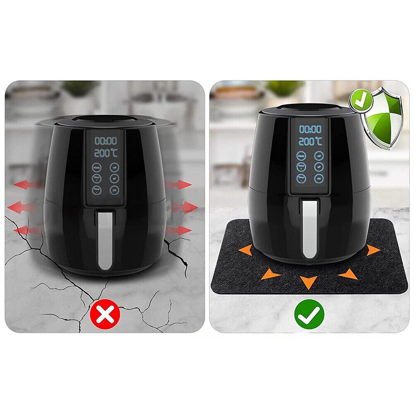 Non-Slip Mat for Air Fryer Heat Resistant Countertop Protector