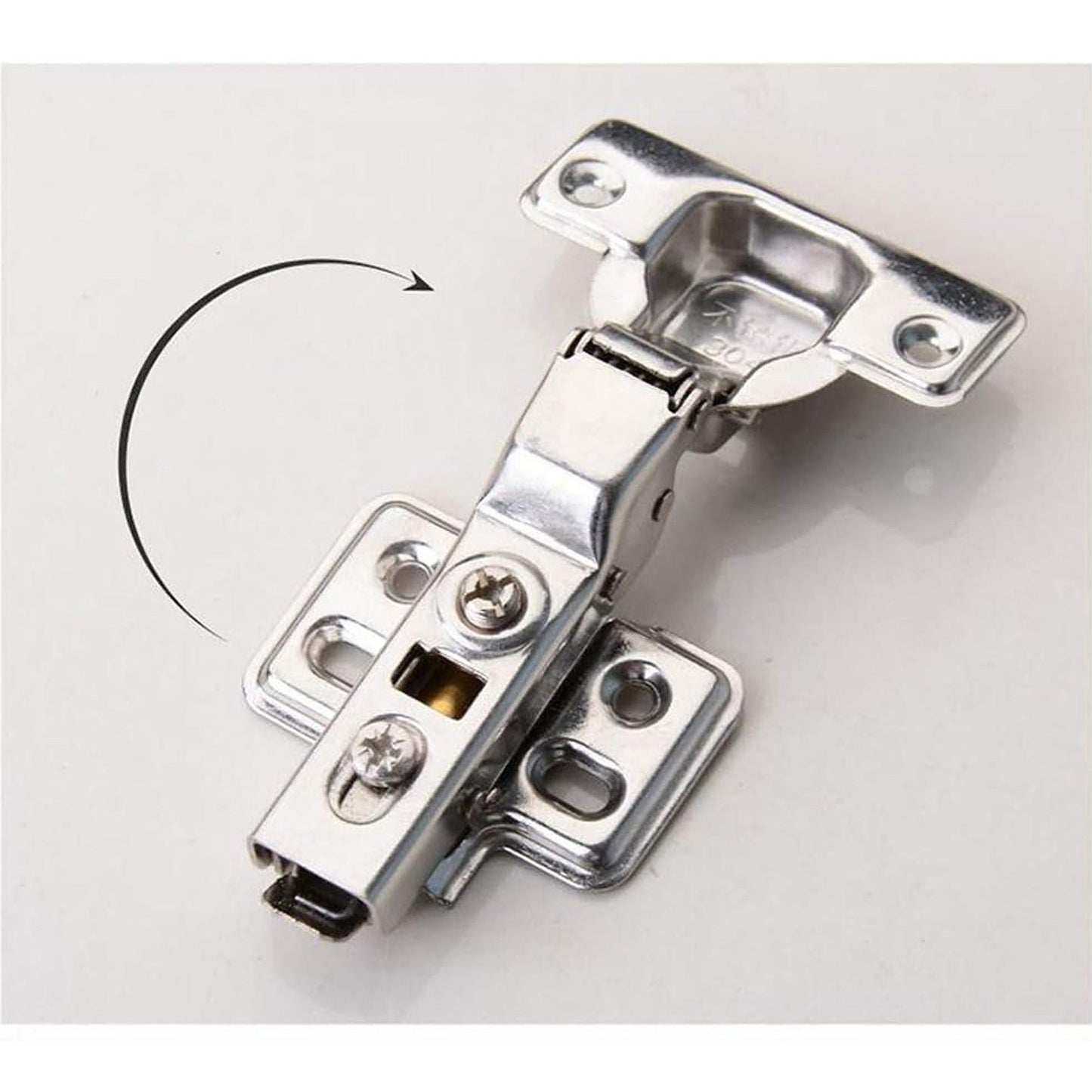 10pcs Kitchen Cabinet Door Hinge Full Overlay Wardrobe Cupboard Close