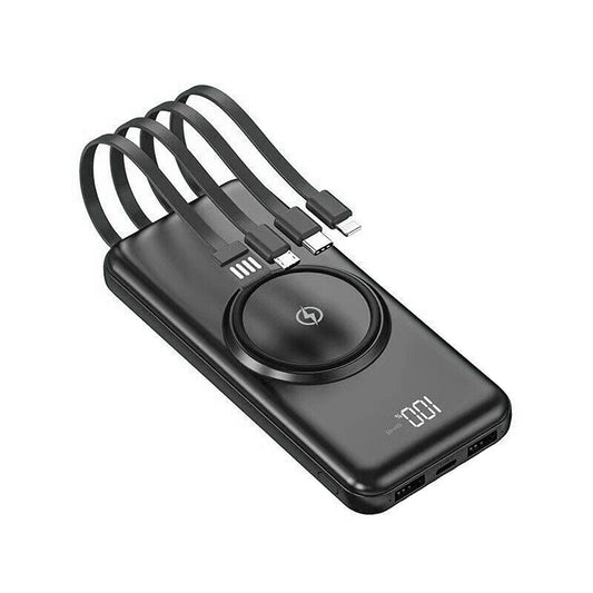 Wireless 20000mAh Dual USB Fast Charging Portable Power Bank with LED