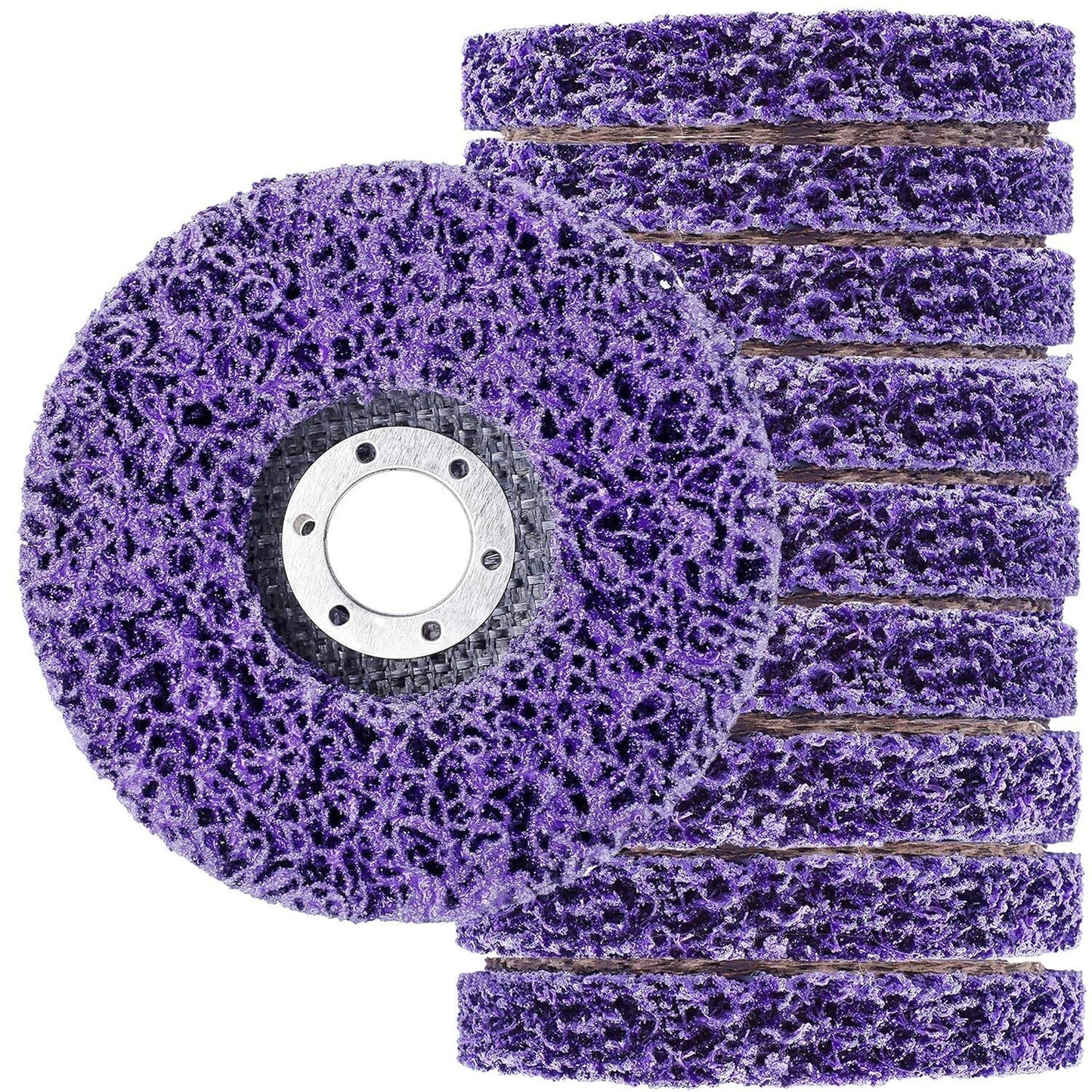 10-Pack Paint and Rust Removal Medium Grit Poly Strip Disc Wheel 125mm