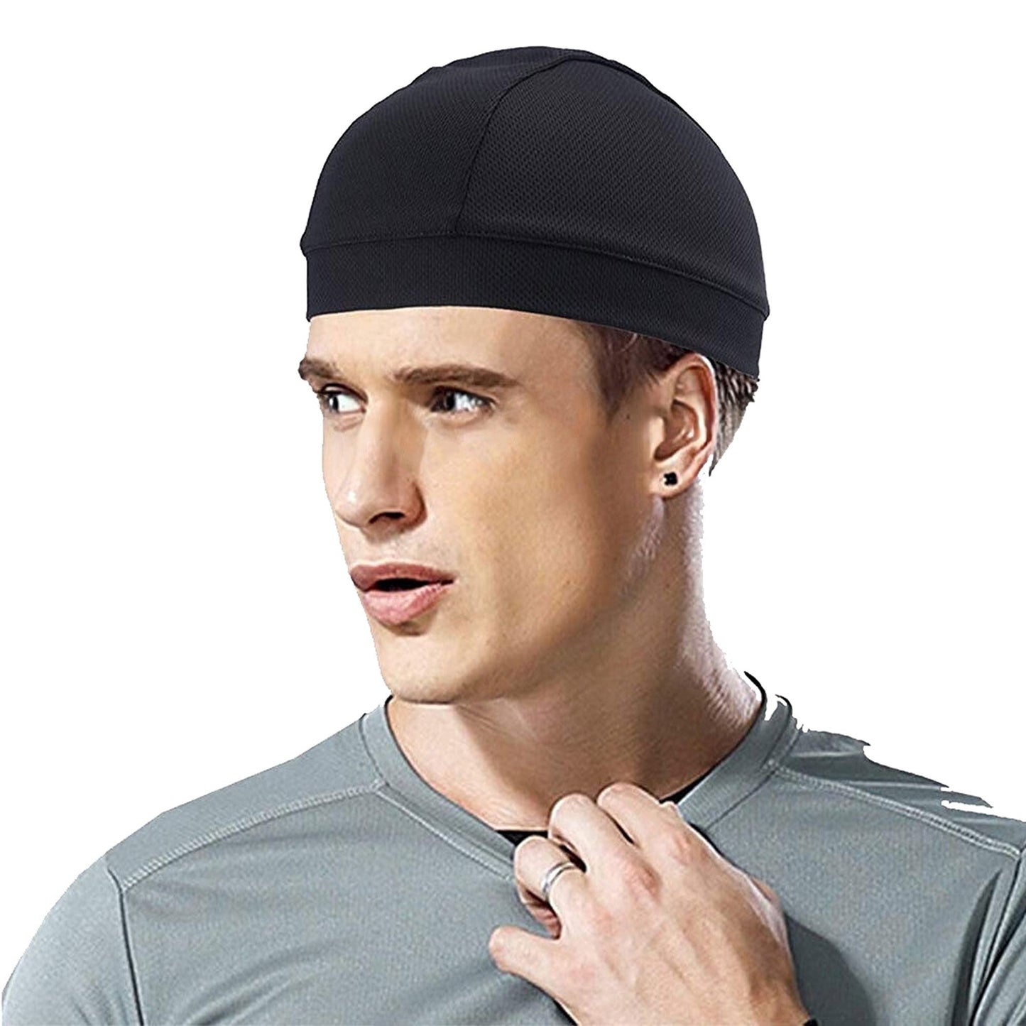 2pcs Lightweight Skull Cap Helmet Liner for Sports Breathable Beanies