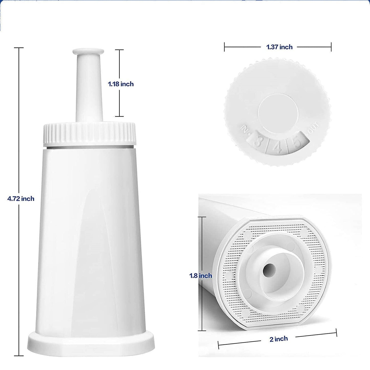 4-Pack Water Filter Cartridge Compatible with Breville Coffee Machines