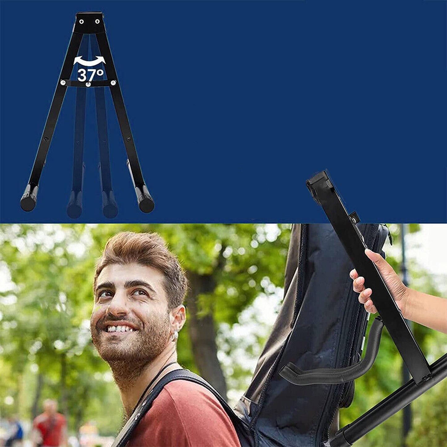 Guitar Stand Foldable Tripod Bass Electric Acoustic Holder