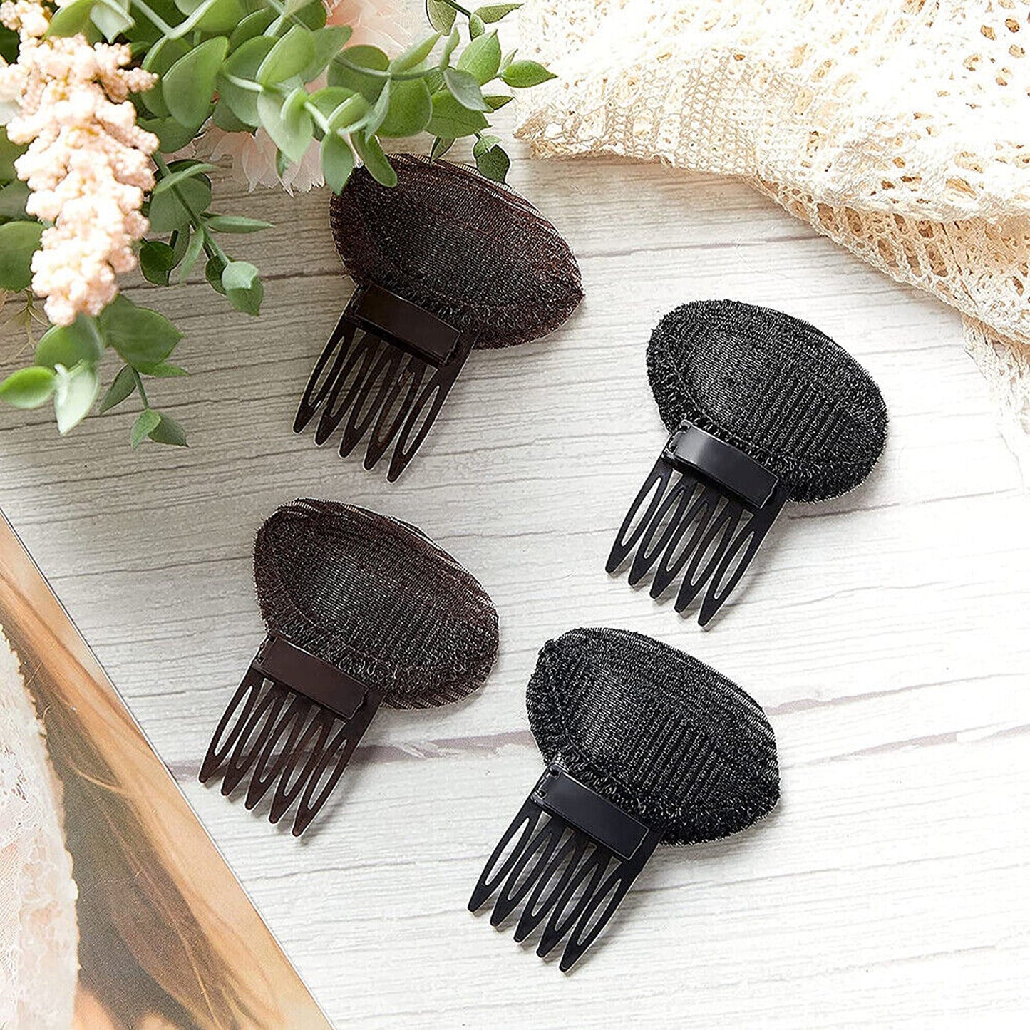 2pcs Hair Volumizing Fluffy Puff Sponge Pad for Hairstyling