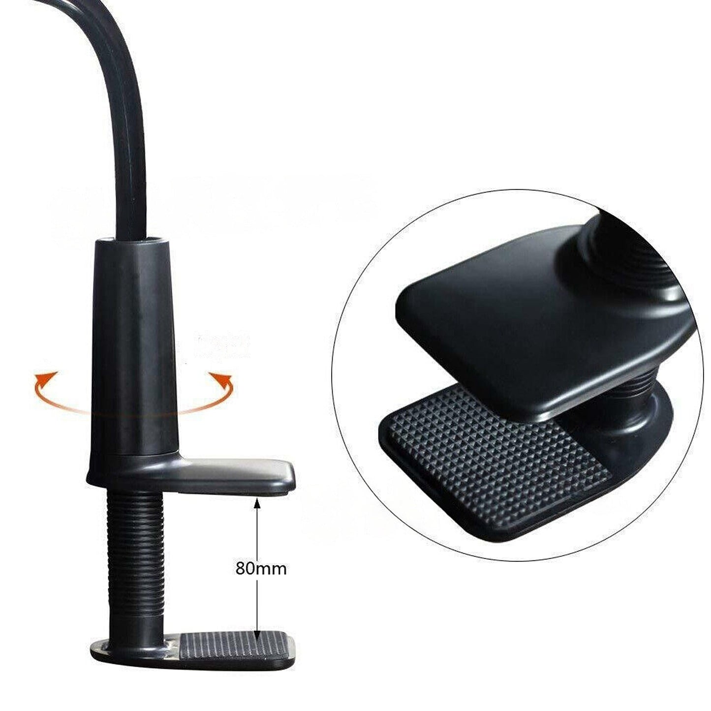 360-Degree Rotating Bed Desk Mount Stand Holder for Tablets and Phones