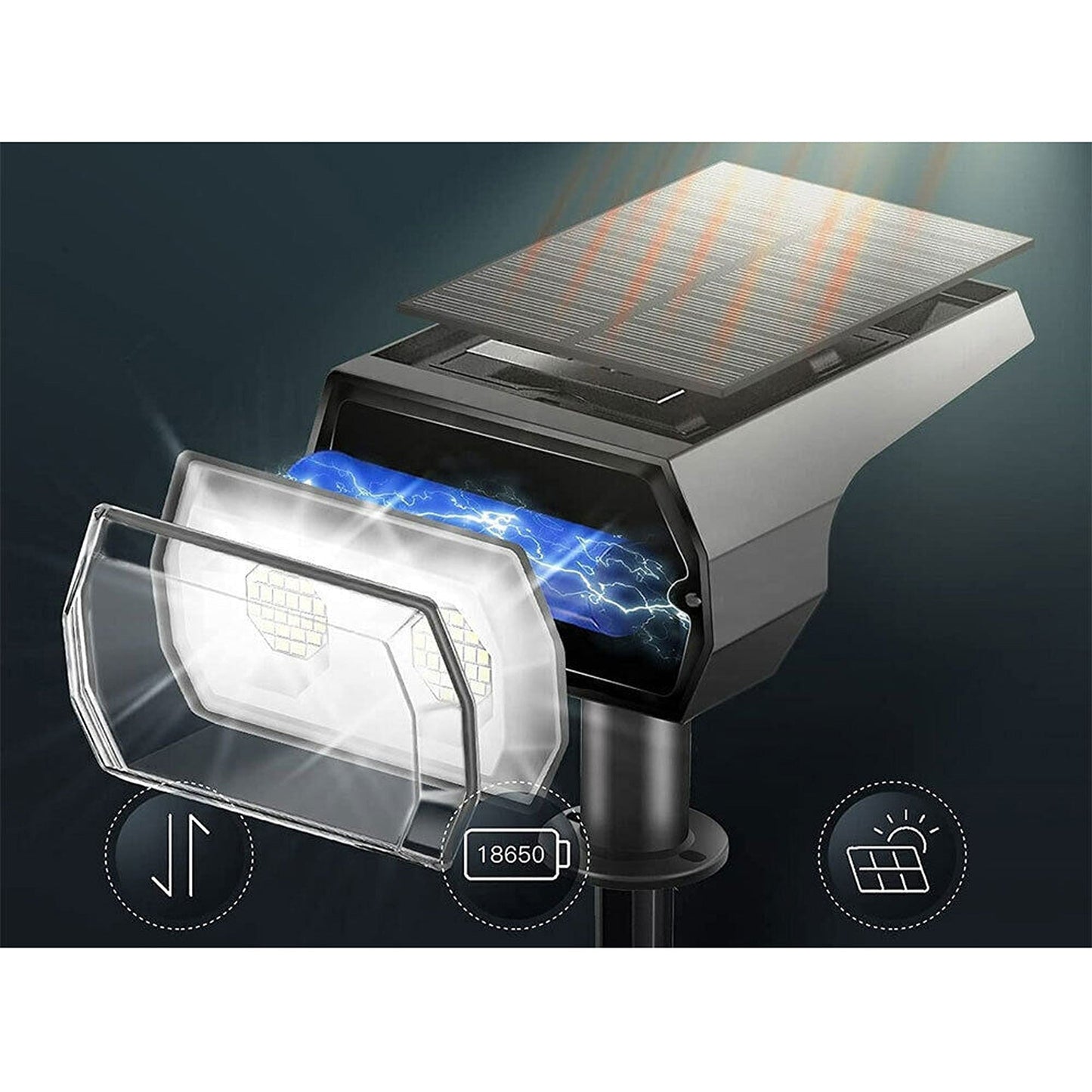 Garden RGB Solar Spot Lights for Pathway Lawn and Fence