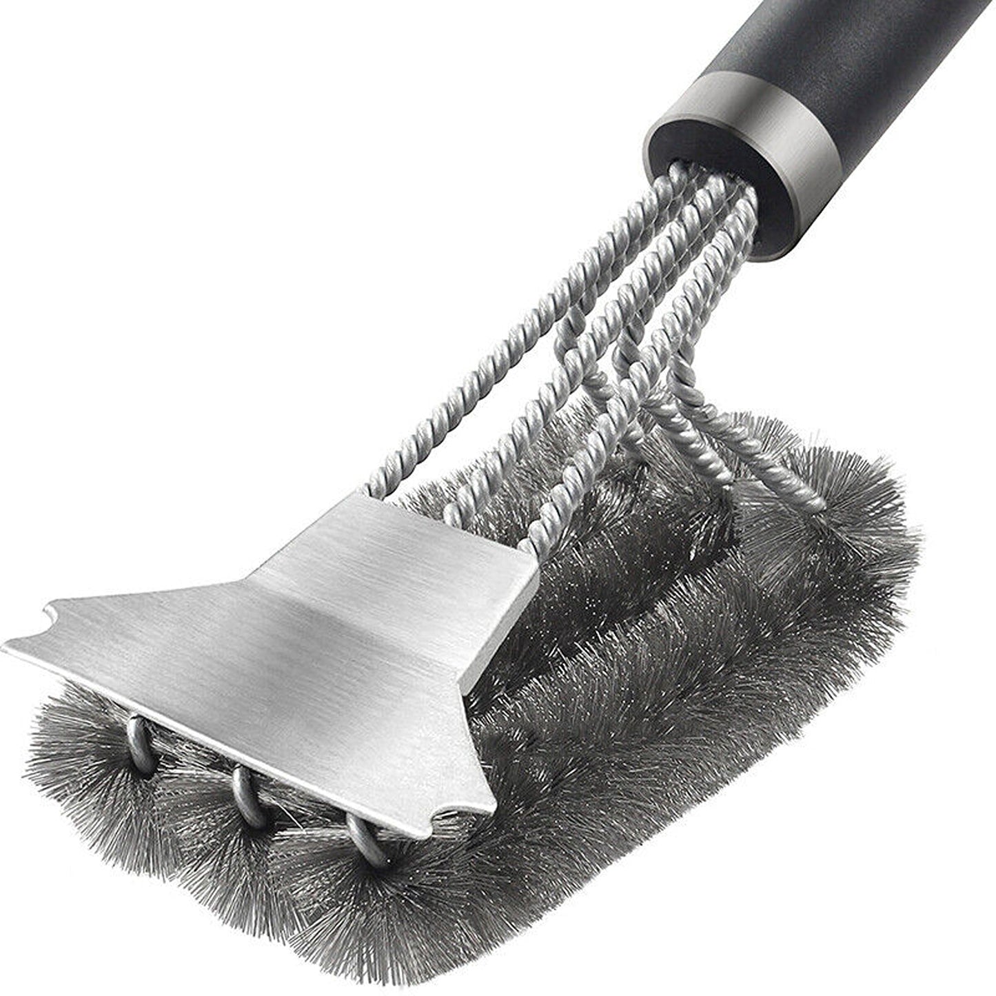 18-Inch Grill Brush with Scraper for Barbecue Cleaning