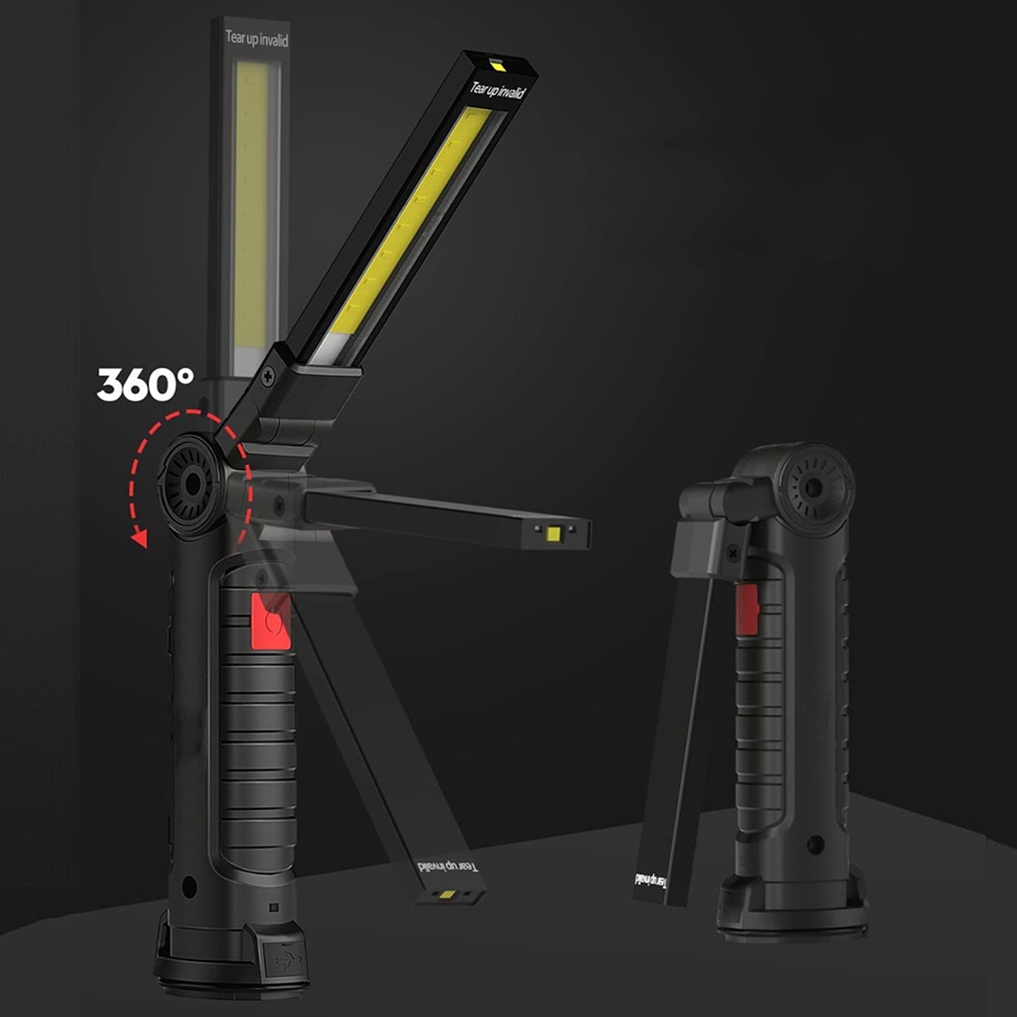 Magnetic COB LED Flashlight Rechargeable Hand Torch Work Light