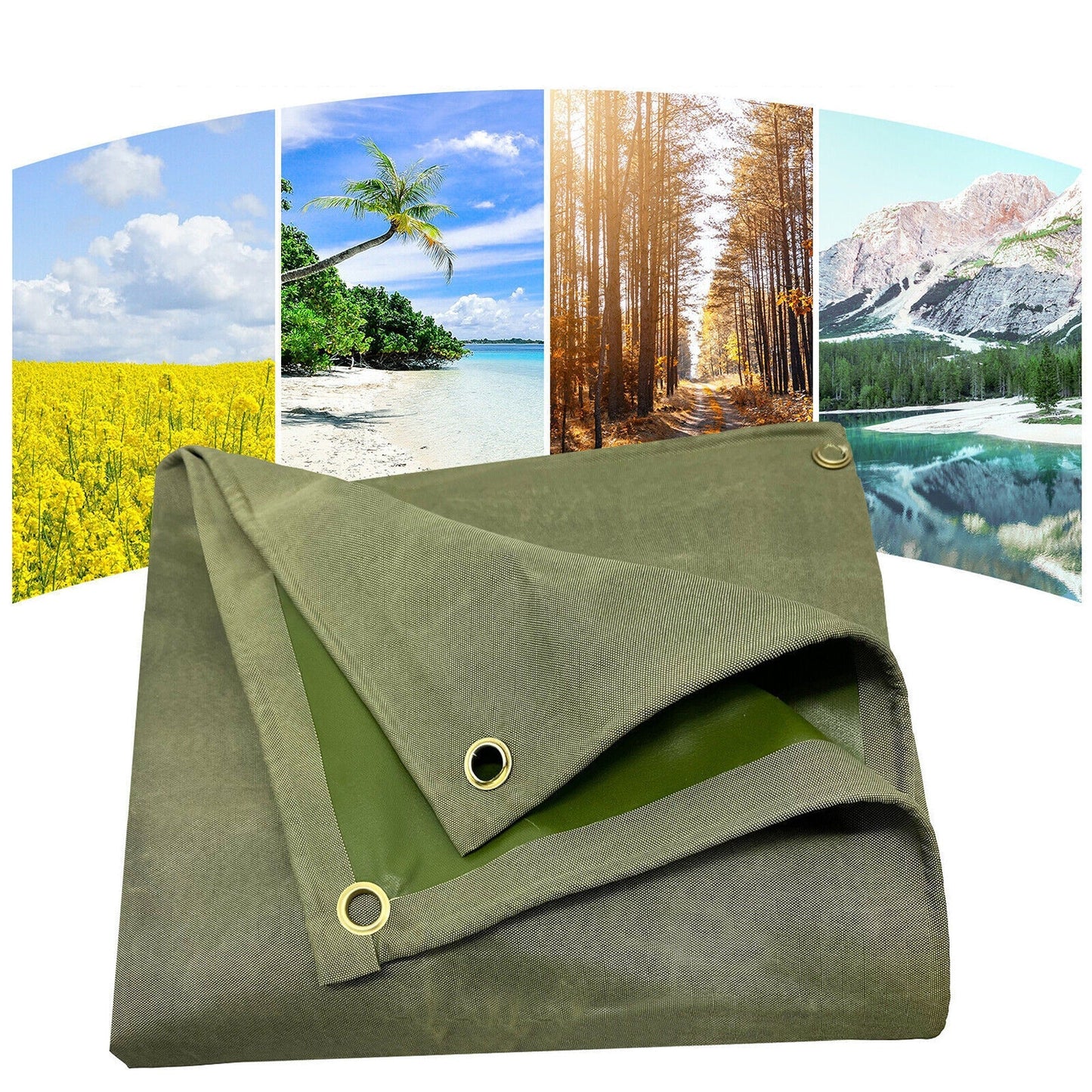Canvas Tarpaulin Heavy Duty Waterproof Sunshade