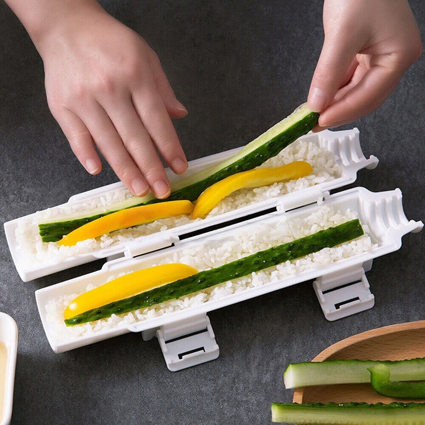 DIY Sushi Roll Maker Bazooka Meat Vegetable Rice Mold Tube