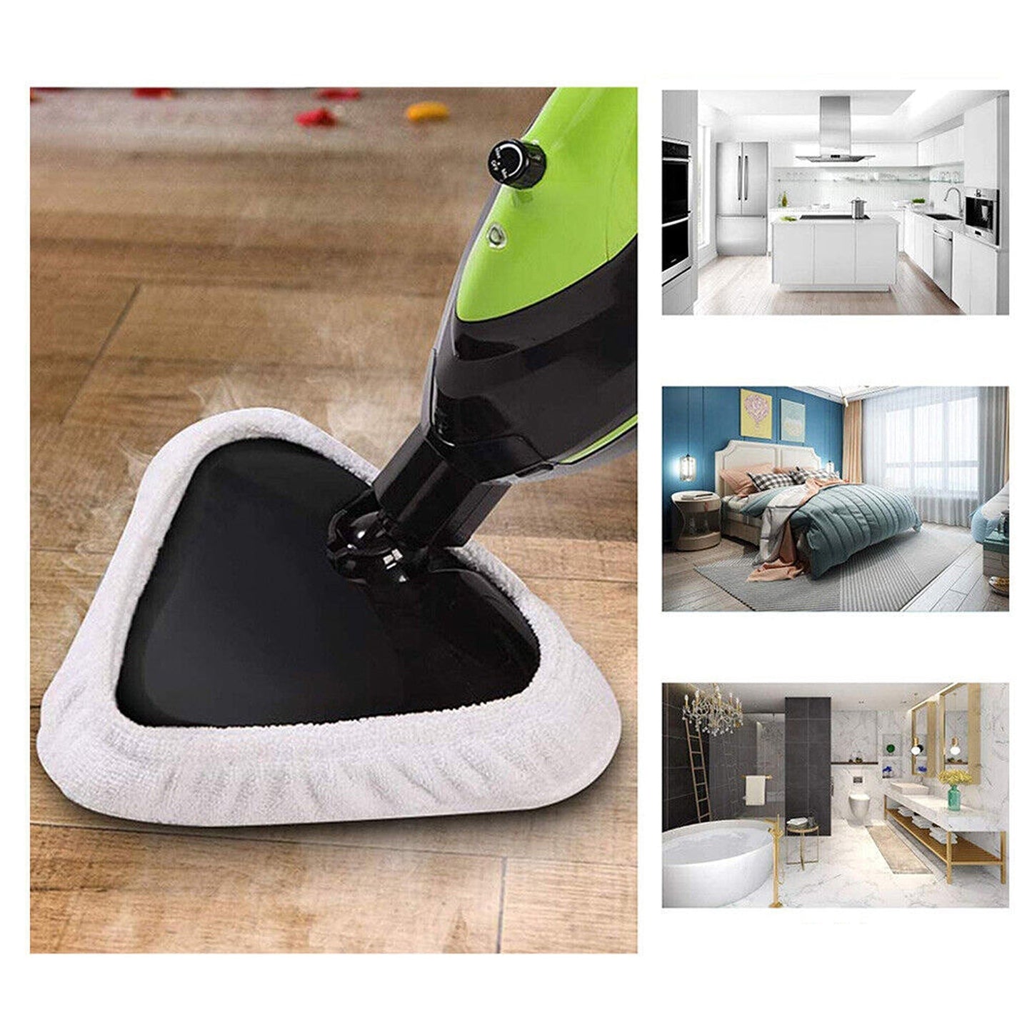 6-Pack Washable Microfiber Cloths for Steam Mop Floor Cleaning