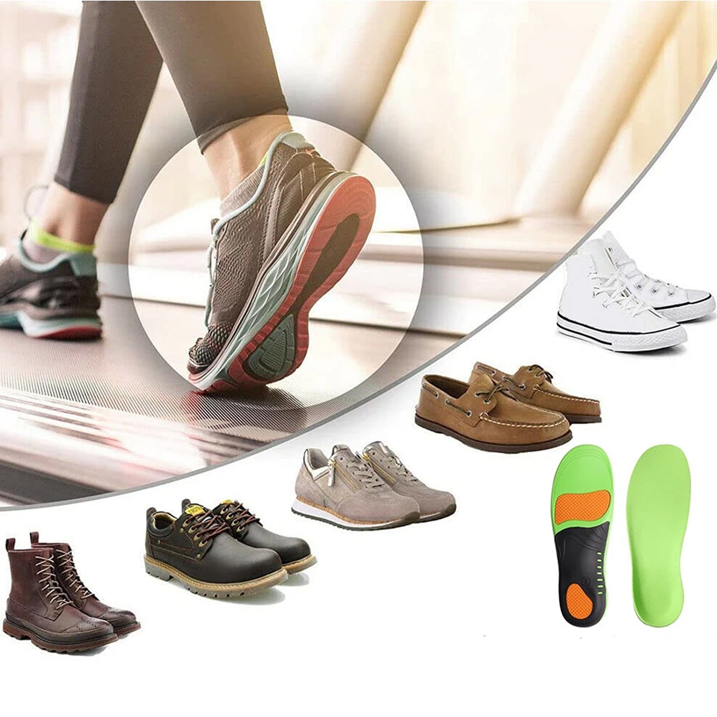 Arch Support Insoles Flat Foot Feet Plantar Insert Pad