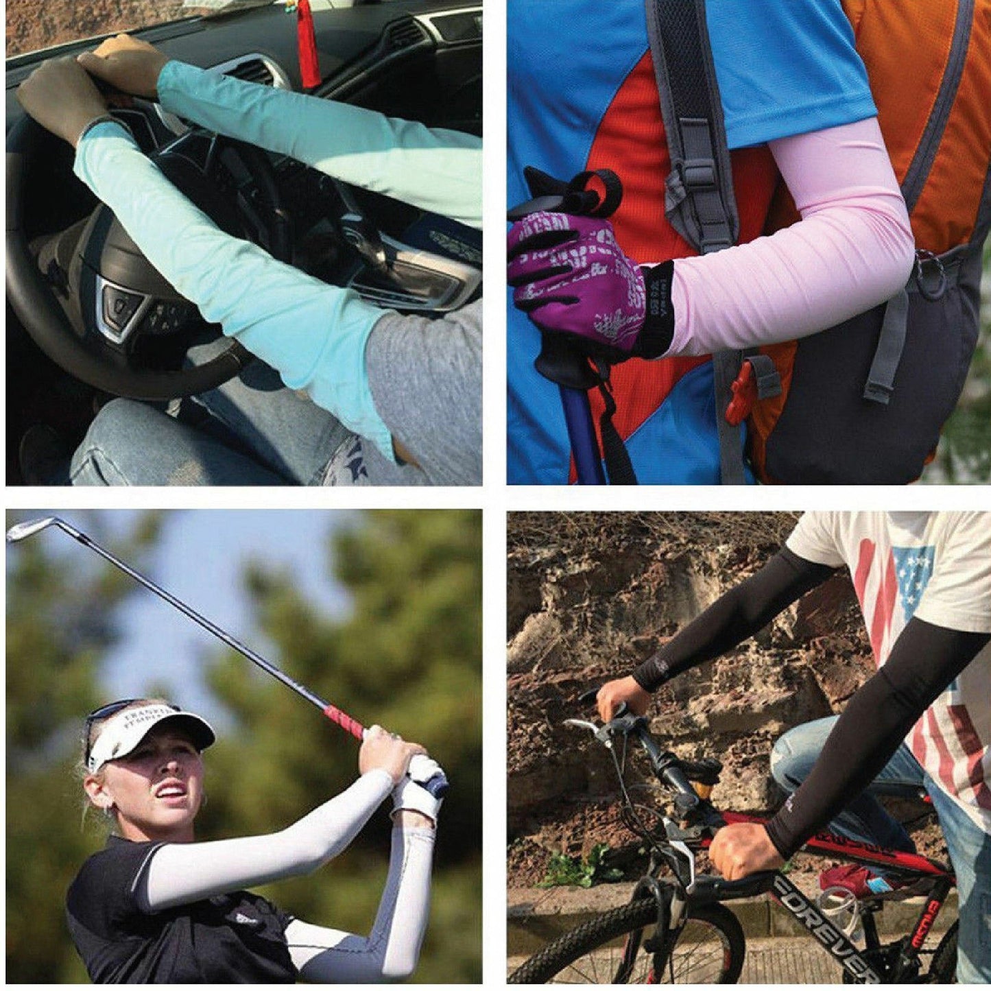3 Pairs Sport Compression Arm Sleeves for Cooling and Protection