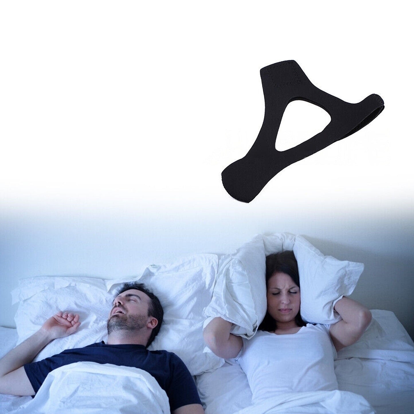 2pcs Anti Snore Chin Strap Jaw Support Belt for Sleep Apnea