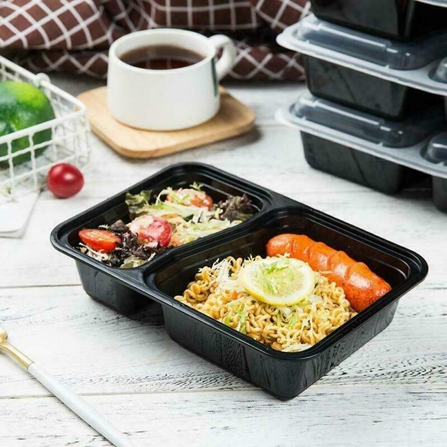 Microwavable Plastic Meal Prep Containers Take Away Food Boxes 10 to 30pcs