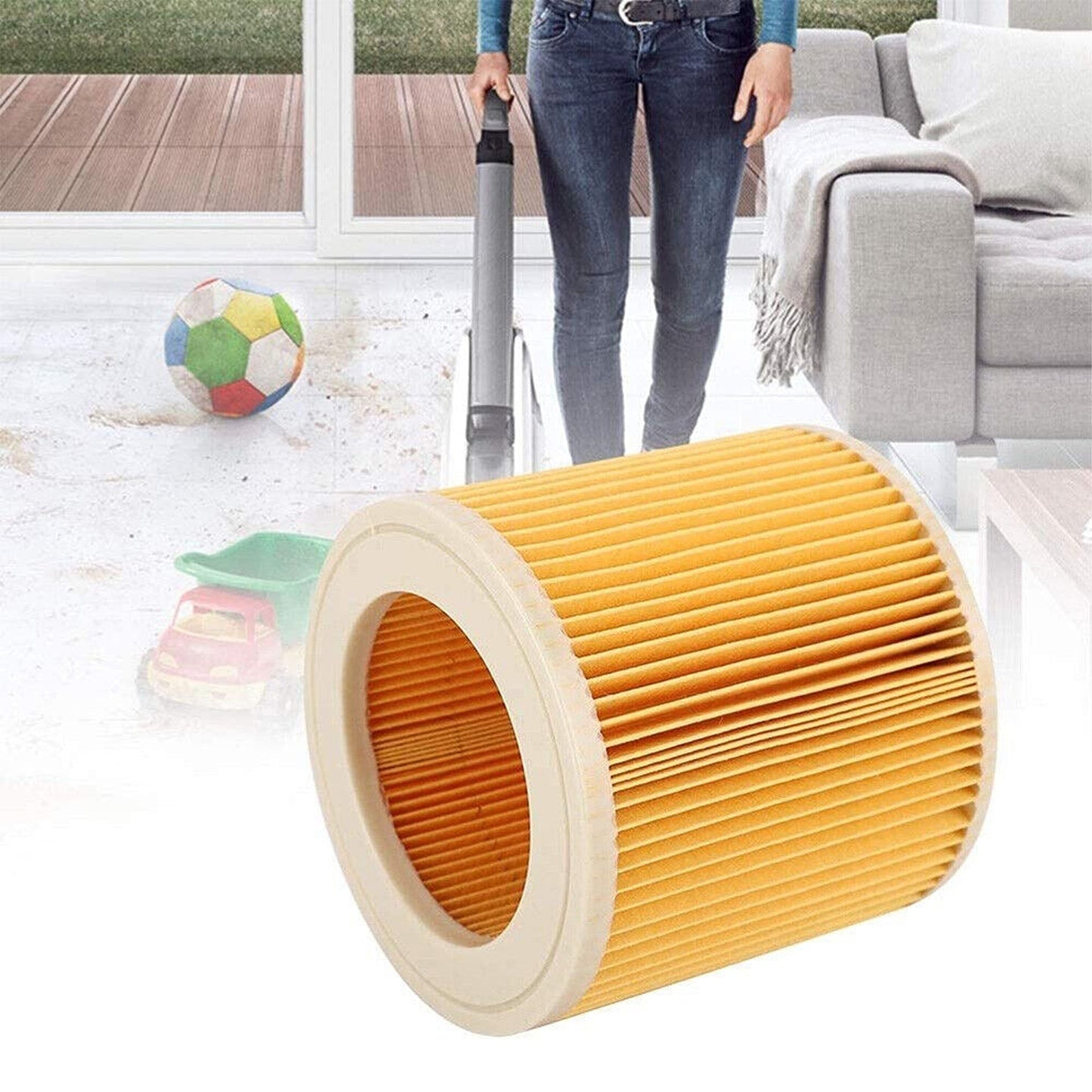 Wet and Dry Vacuum Cleaner Filter Set for Karcher WD WD2 WD3 Series