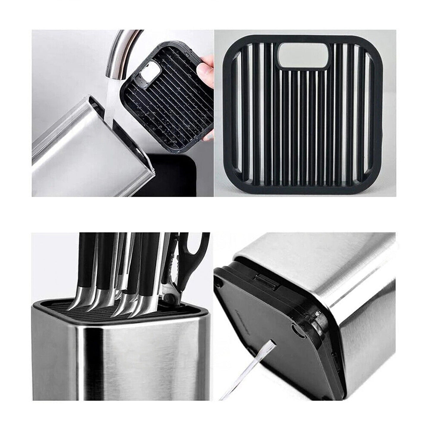 Stainless Steel Stand for Knife Storage Universal Block Organizer