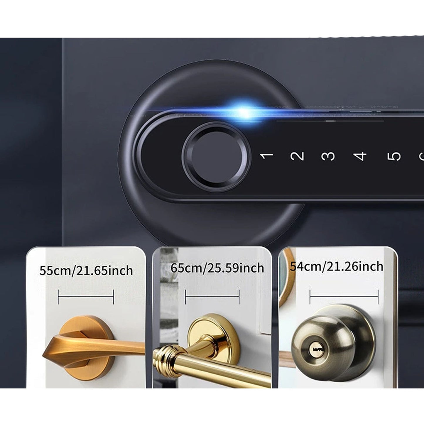 Smart Door Lock with Fingerprint and Bluetooth Digital Handle