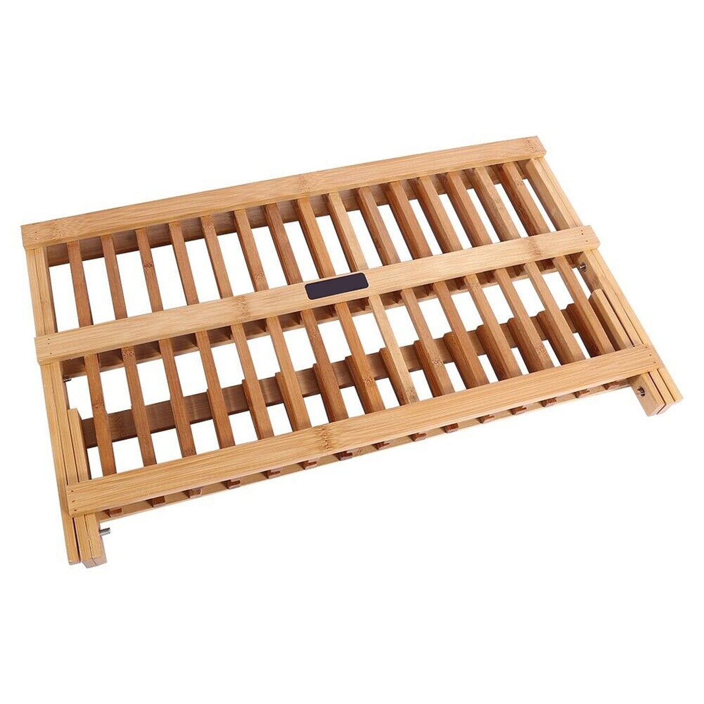 Foldable Bamboo Dish Rack with Utensil Holder