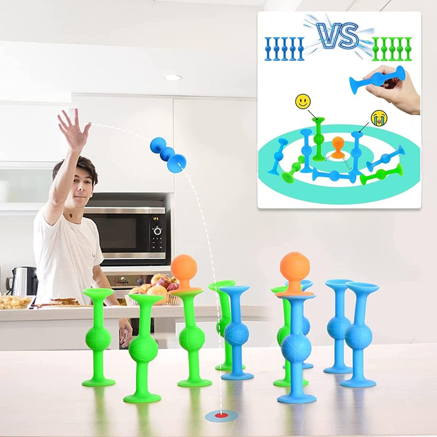 12pcs Sticky Pop Table Sucker Darts Game Drinking Party Toy