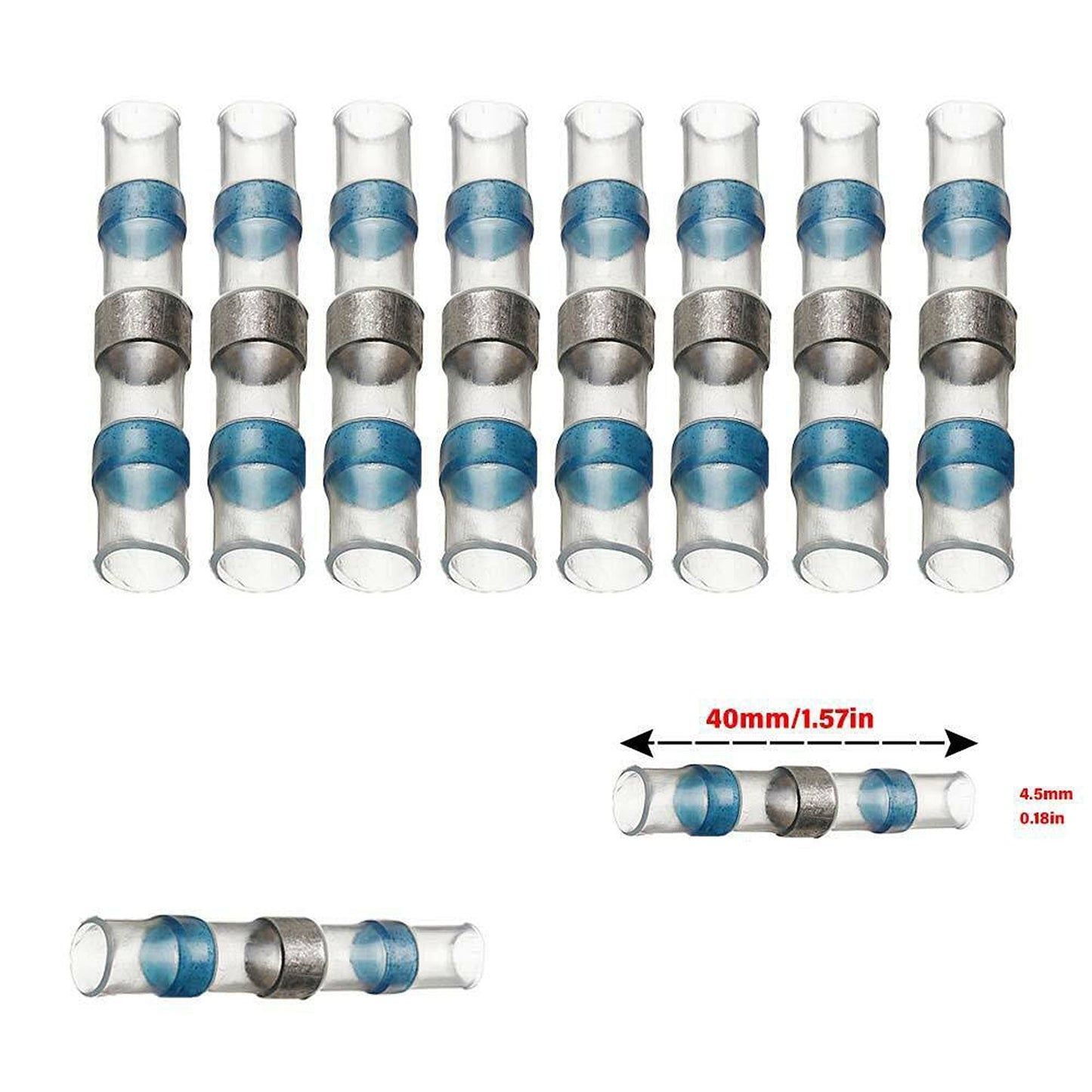 200-Pack Mixed Solder Sleeve Heat Shrink Wire Connectors