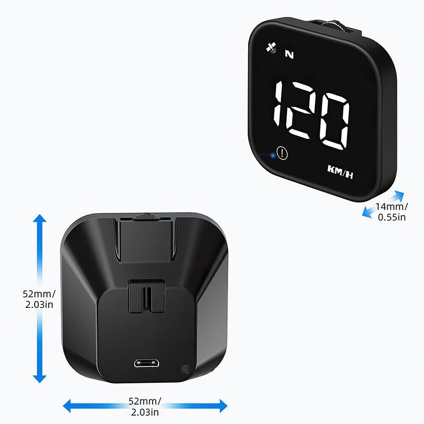 Universal Digital Car GPS Speedometer with HUD and Overspeed Alarm