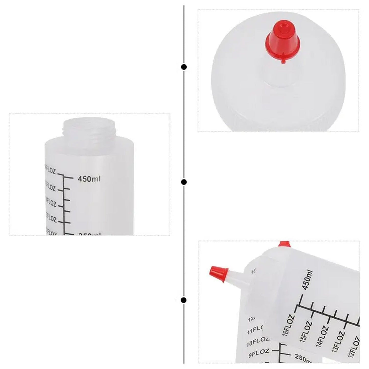 6 Pieces Craft Condiment Squeeze Sauce Bottles Dispenser