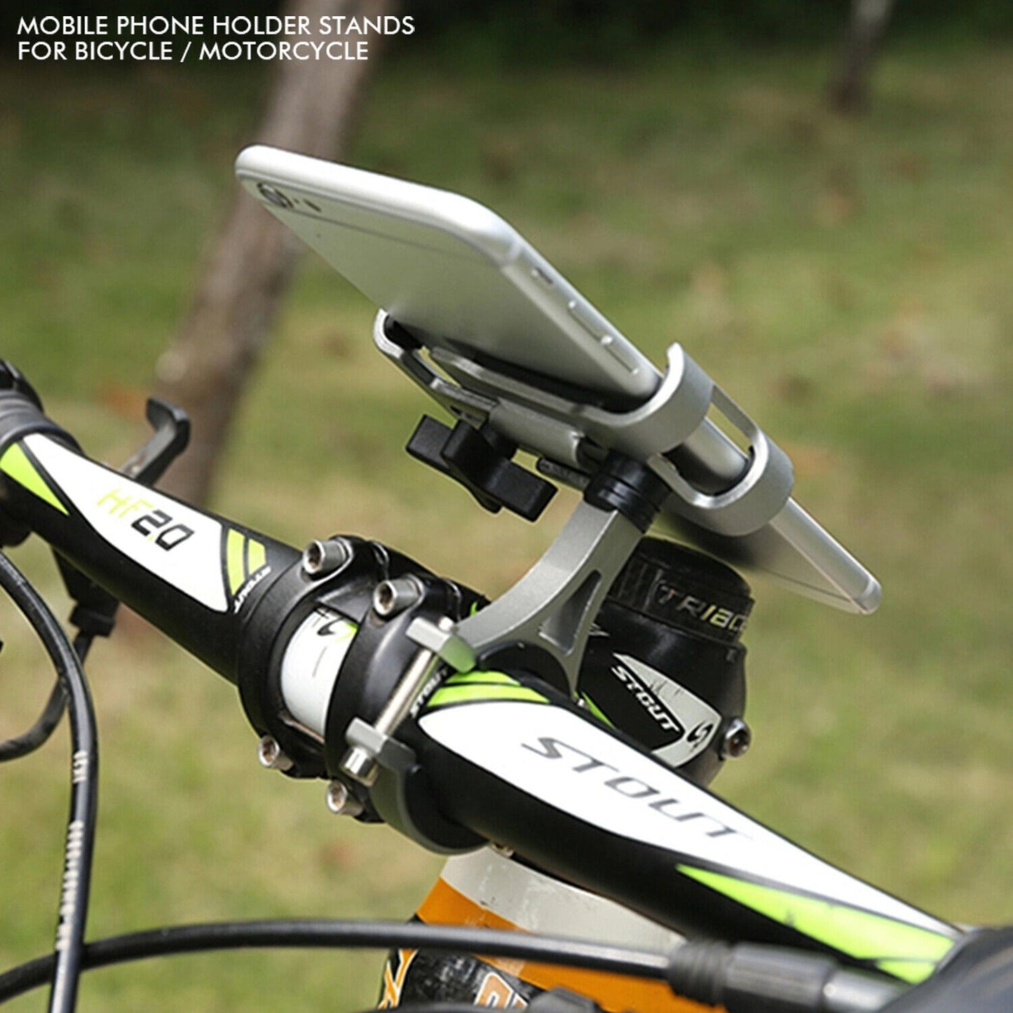 GPS Mobile Phone Holder for Bicycle and Motorcycle Handlebar Mount