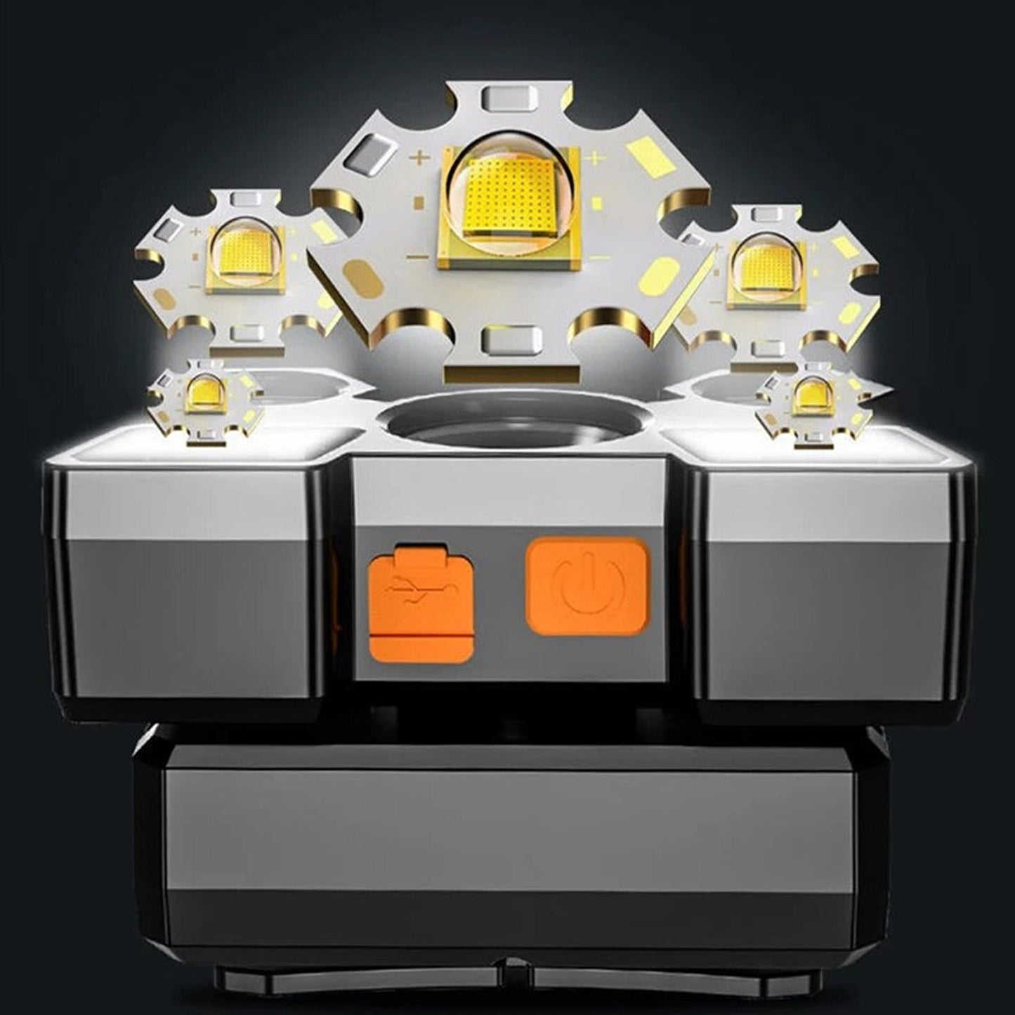 Rechargeable Headlamp Flashlight LED USB Light Camping Lamp