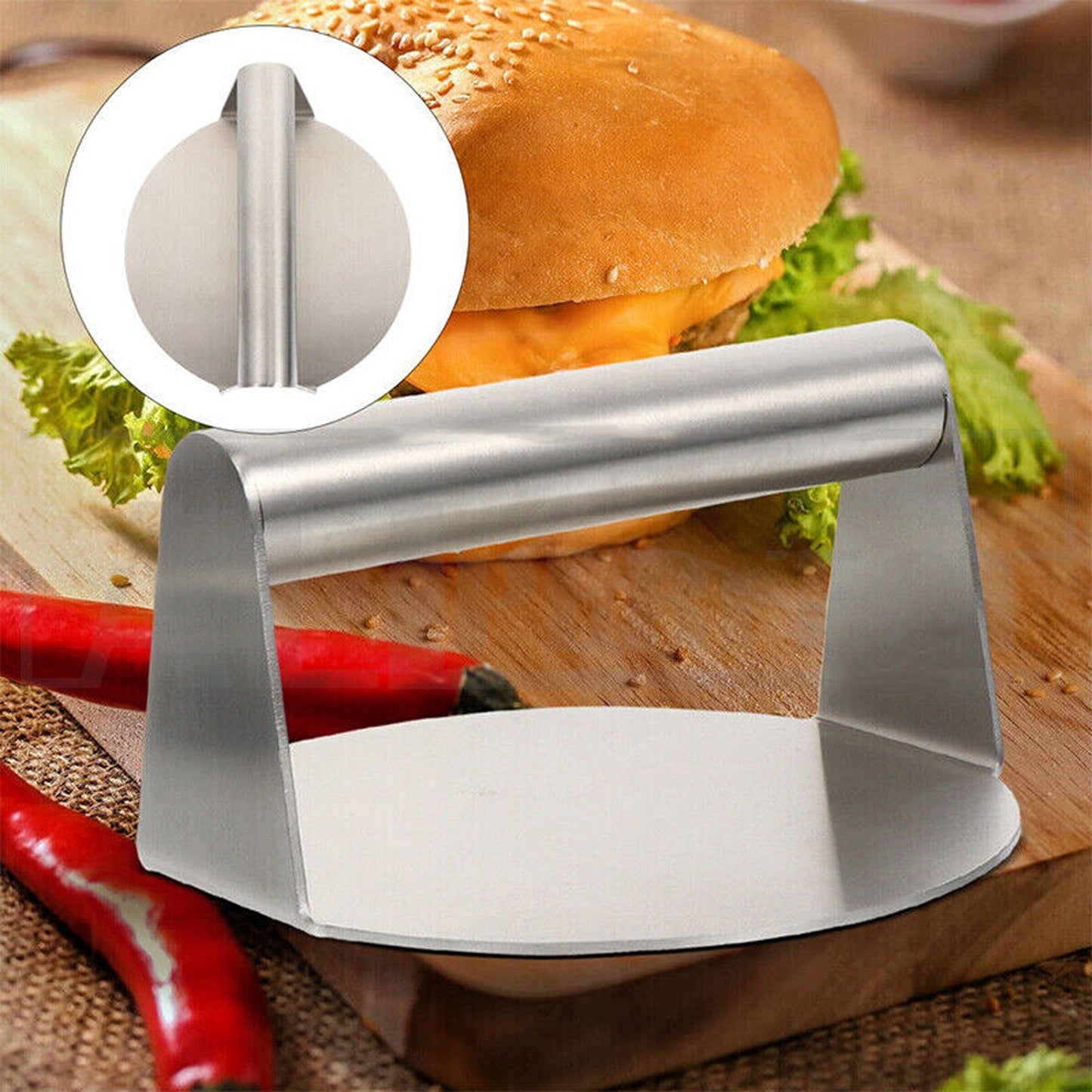 No-Rust Burger Press for Griddle Meat Smasher for Home BBQ