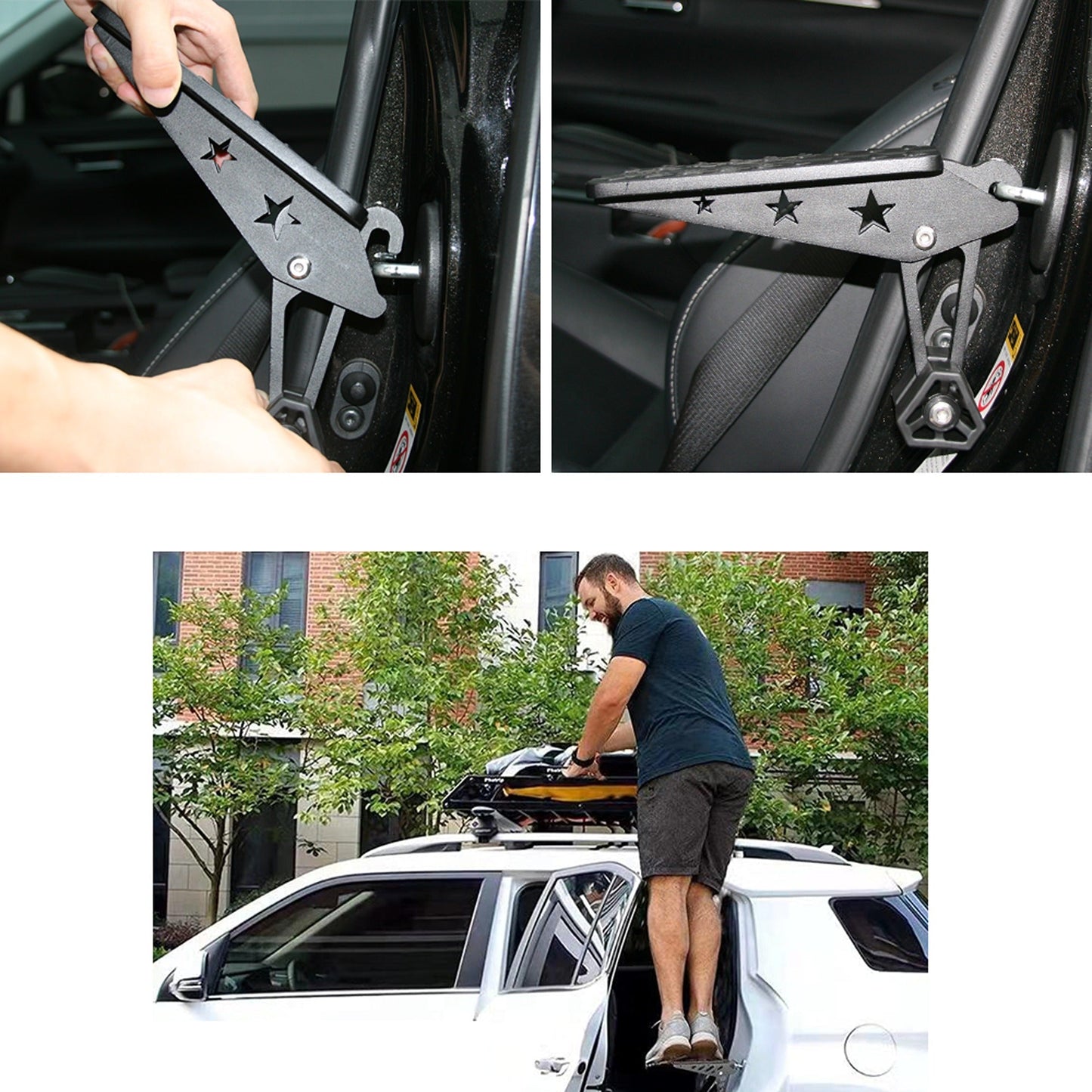 Portable Car Doorstep Adjustable Vehicle Access Step for Emergency Escape