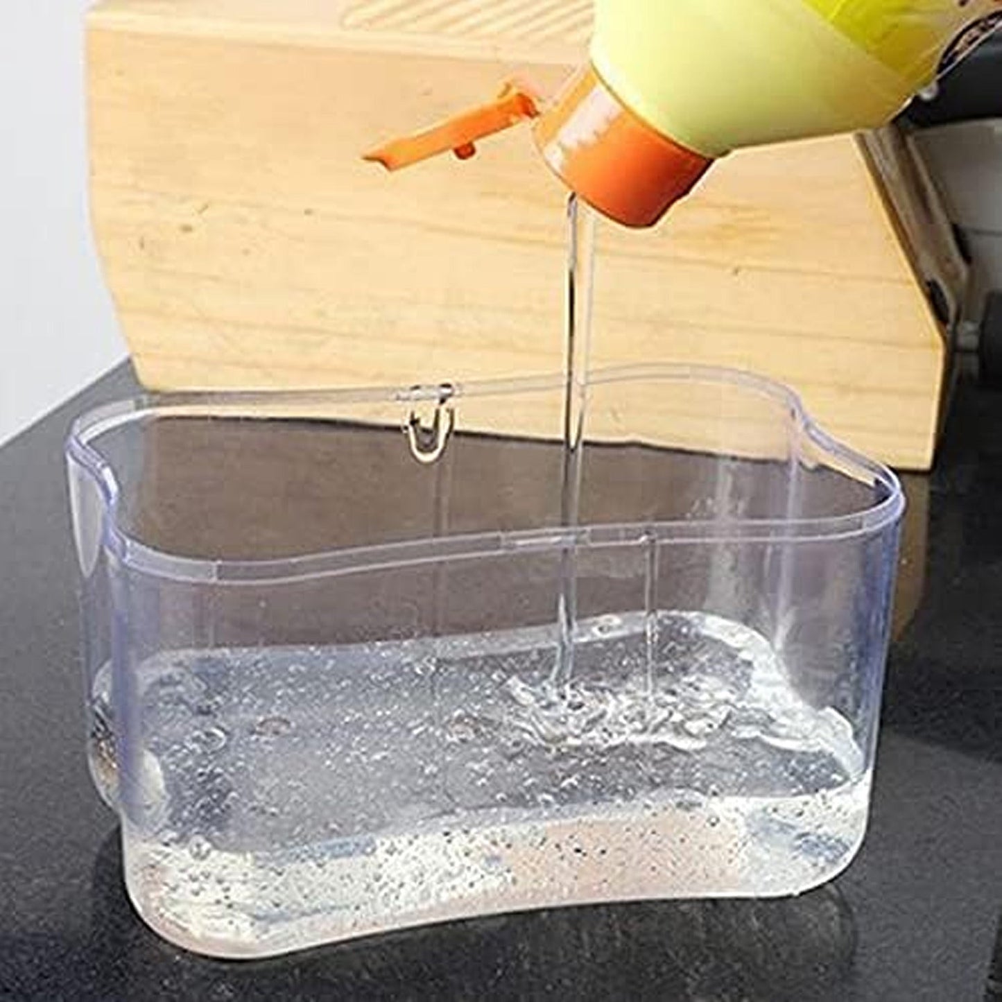 2-in-1 Soap Pump Dispenser with Sponge Holder for Kitchen Sink Cleaning