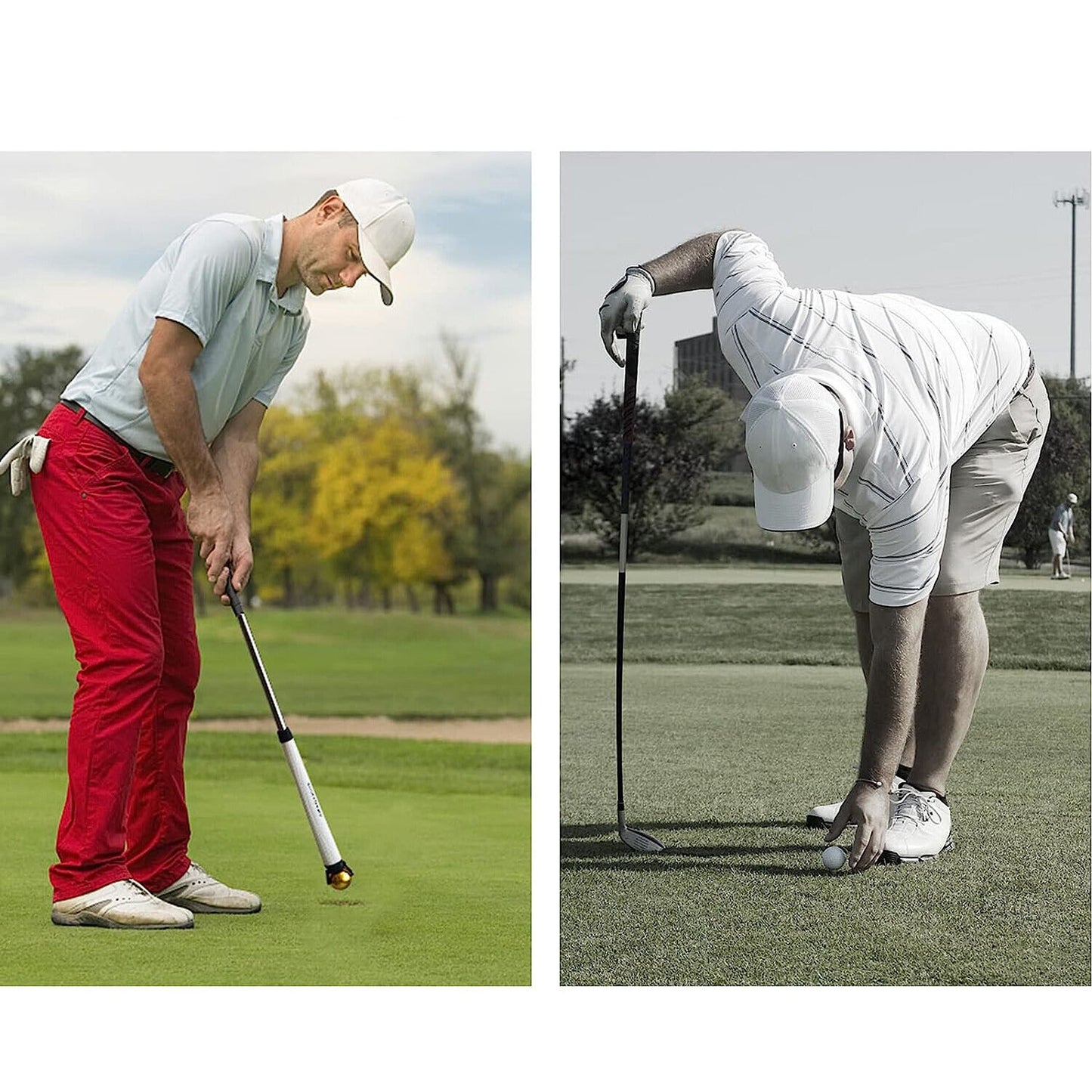 2pcs Golf Ball Retrieval Tool Back Saver Putt Retriever for Putter Grip