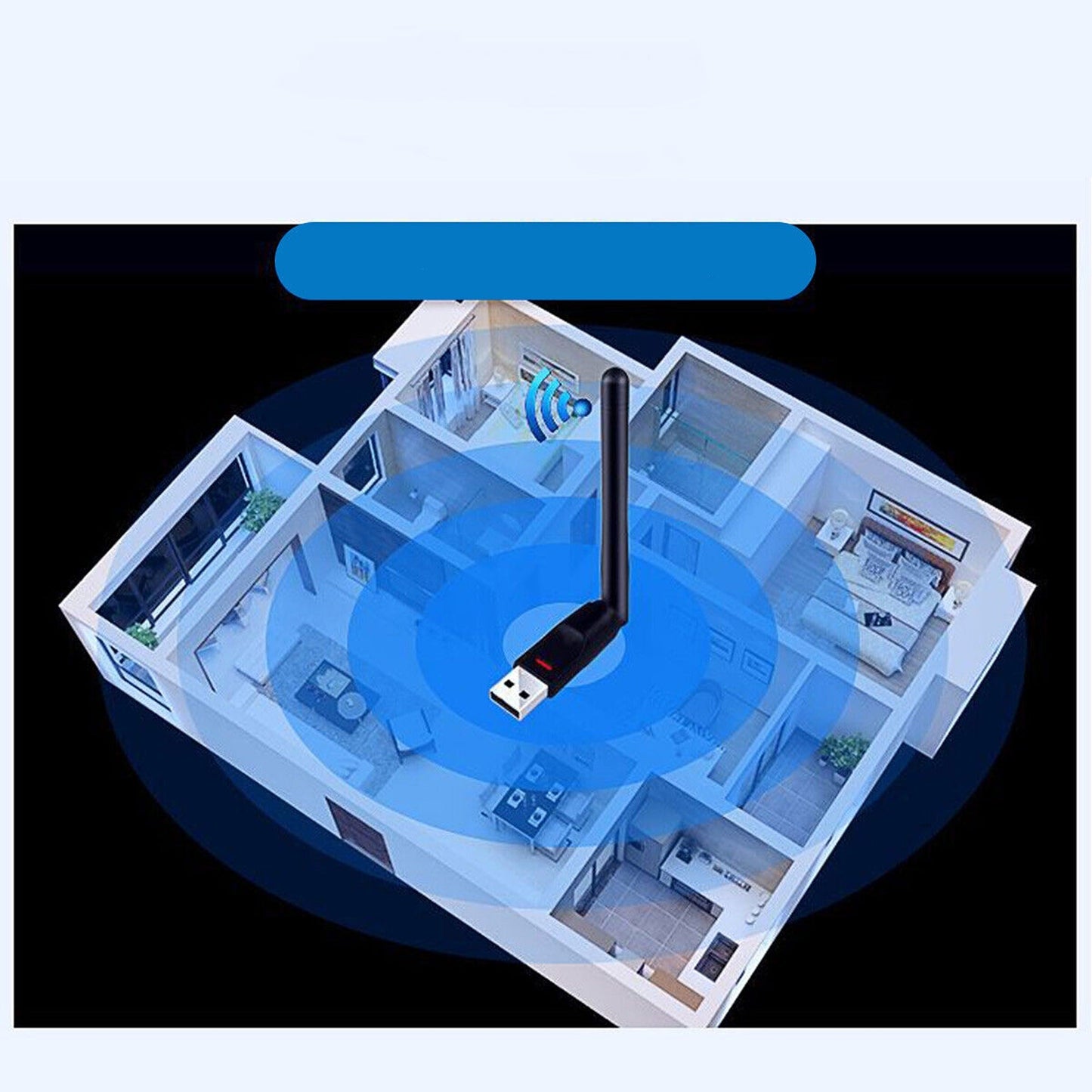 150Mbps Antenna PC WiFi USB Adapter Wireless Network Card