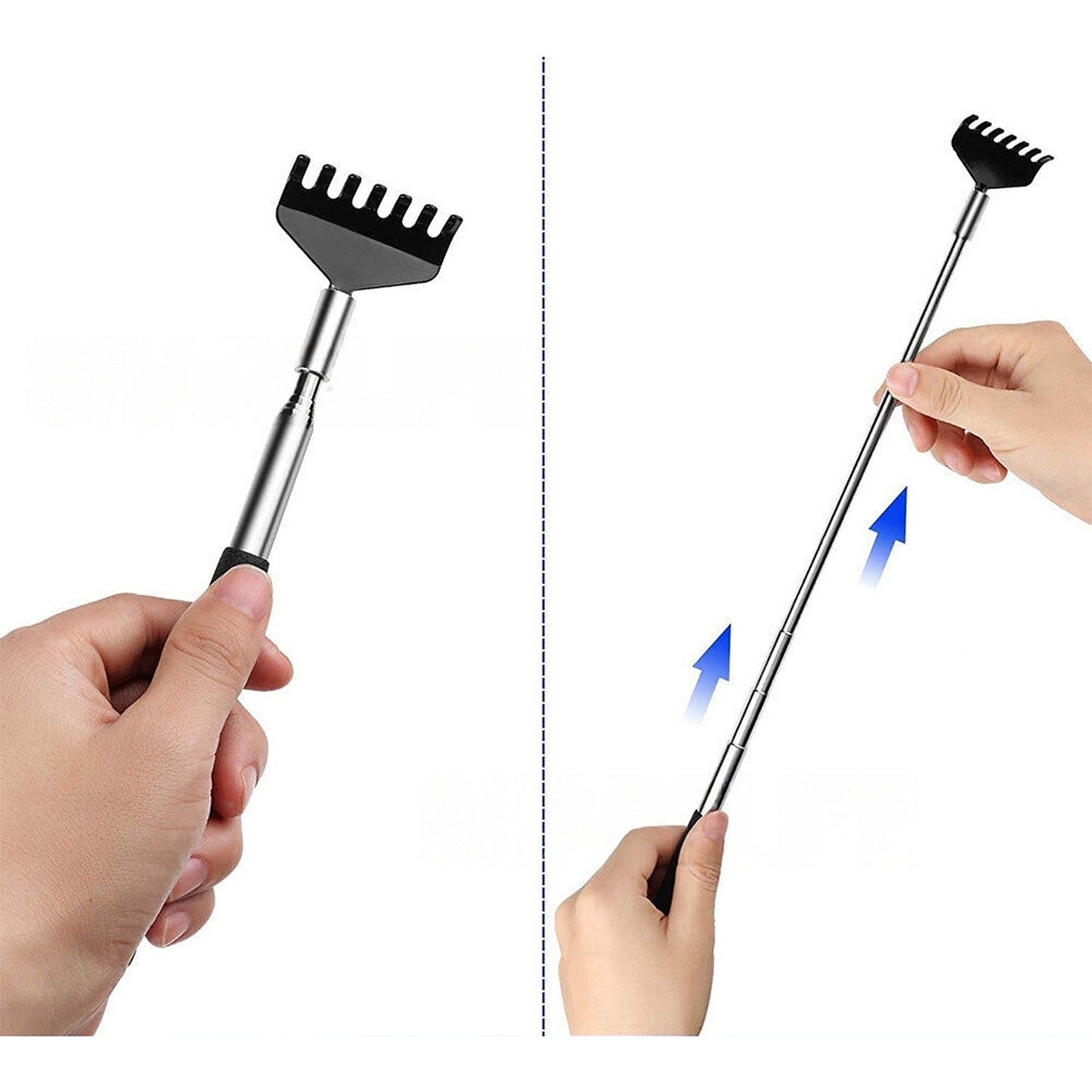 2pcs Extendable Telescoping Metal Backscratcher with Massaging Claw