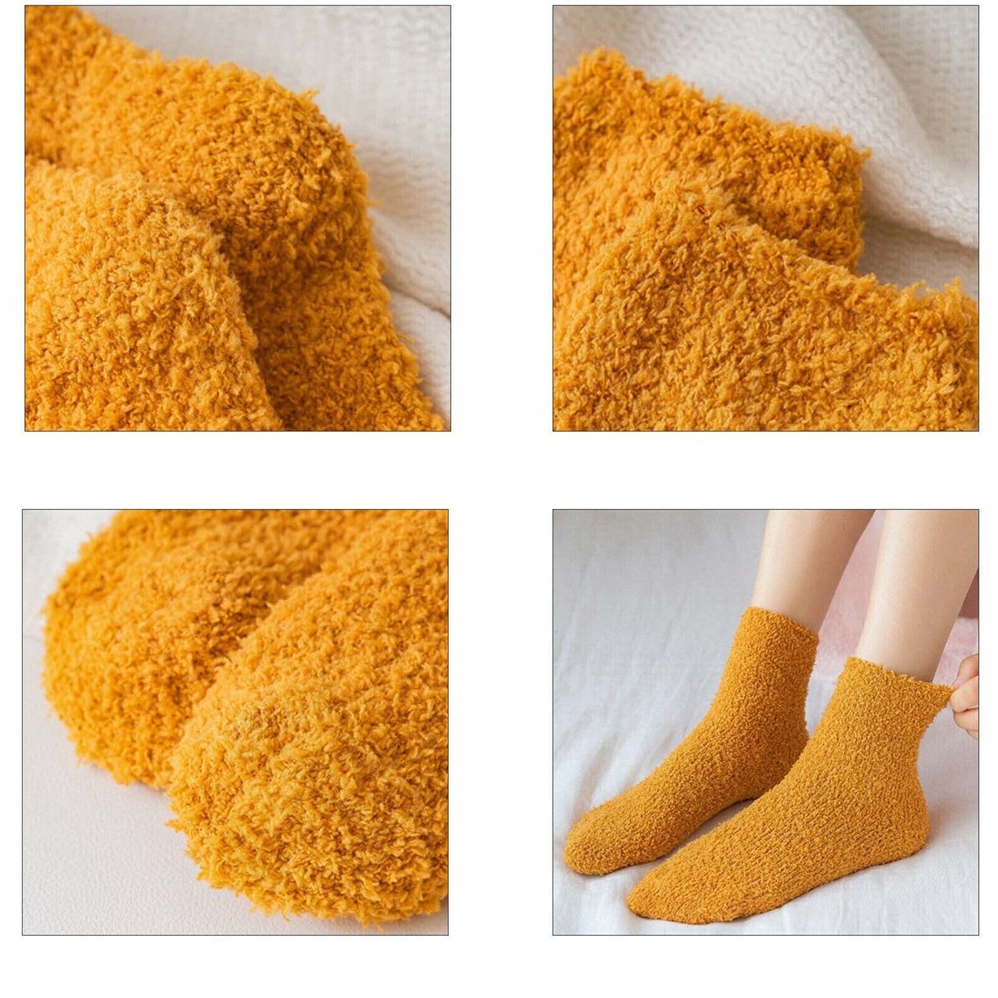 3 Pairs Cozy Winter Warm Socks for Bed and Home