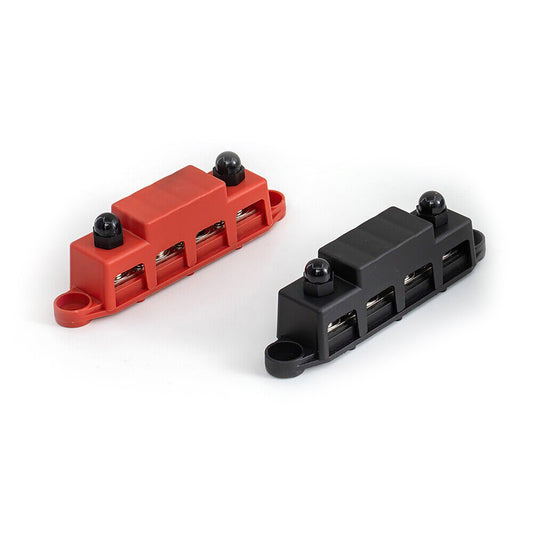 2pcs 4 Post Power Distribution Block 250A 12V-48V DC Terminal